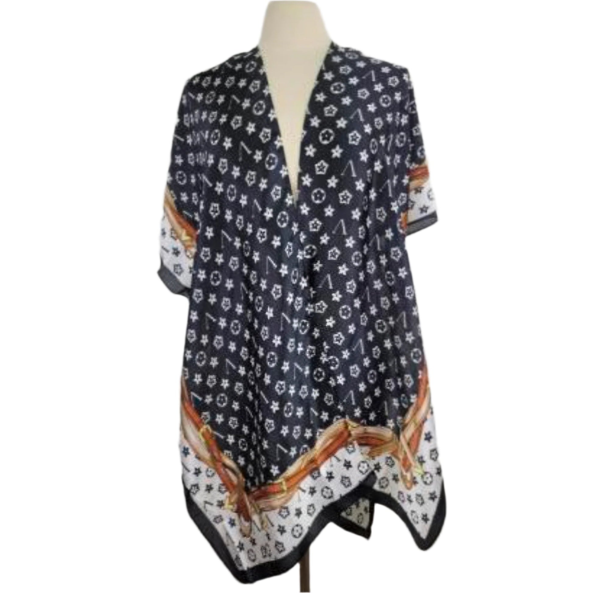 Multi Print Silky Scarf And Shawl - Nova Store