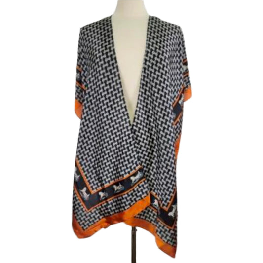 Multi Print Silky Scarf And Shawl