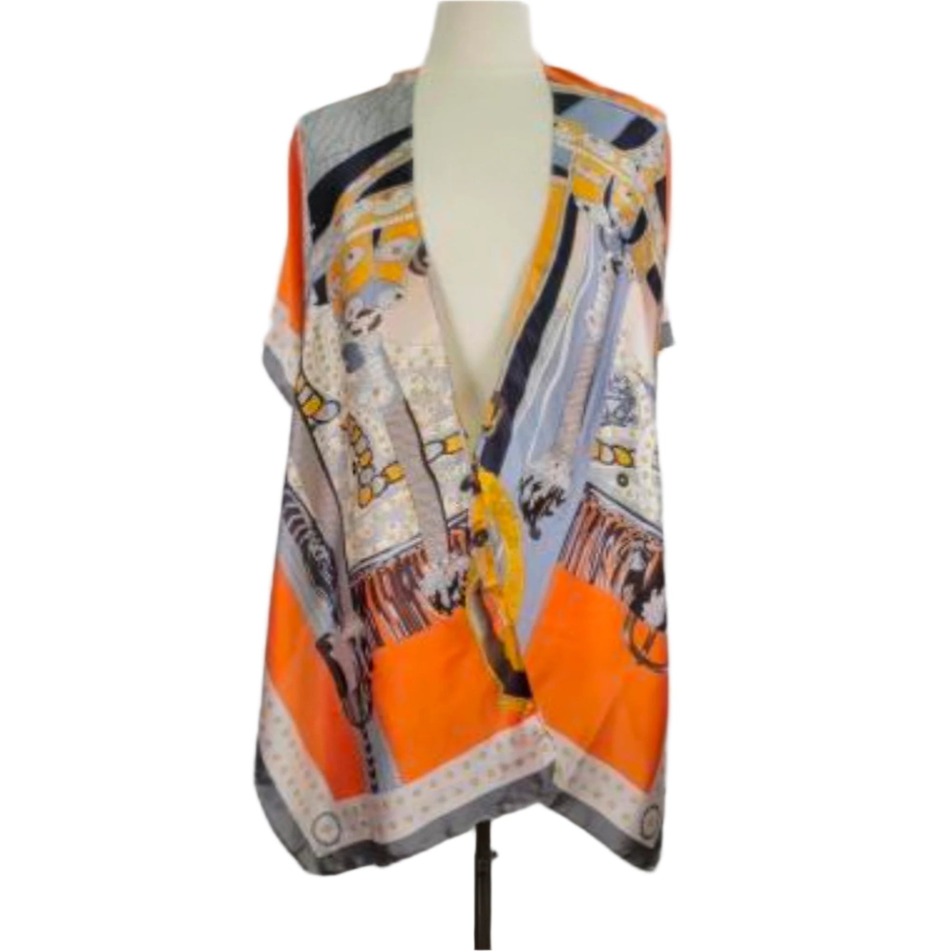 Multi Print Silky Scarf And Shawl - Nova Store