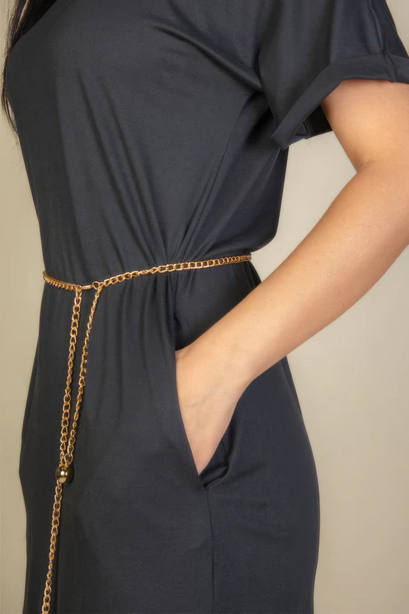 Side Pocket Double Folded Mini Dress - Nova Store