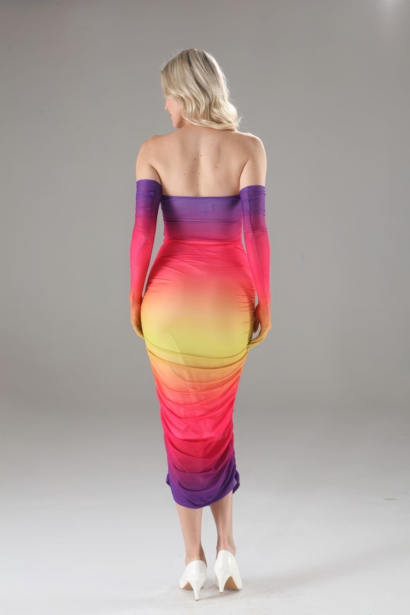 Strapless Dress With Gloves - Nova Store