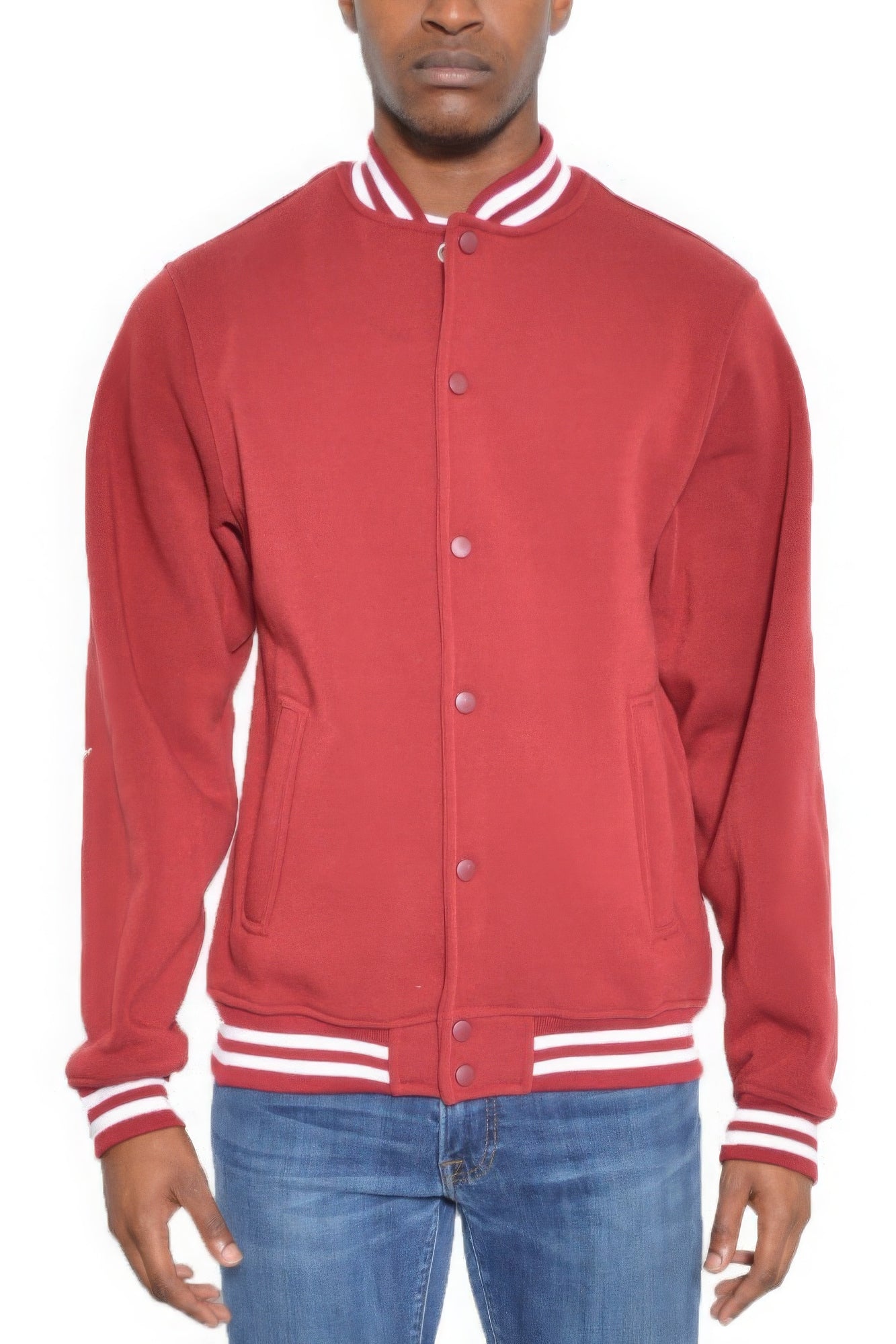 Red Fleece Jacket | Casual Fleece Jacket | Nova Store