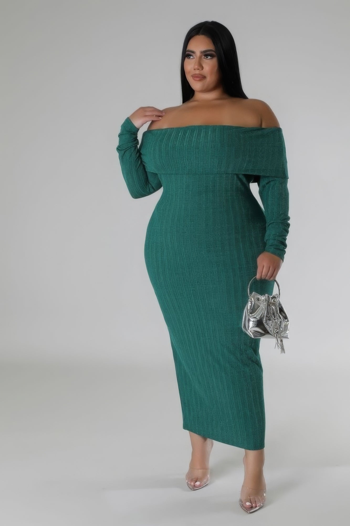 Off Shoulders Stretch Dress - Nova Store