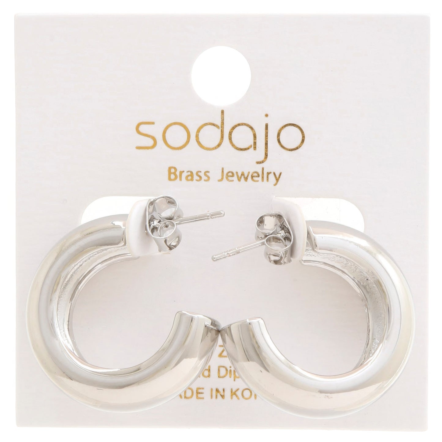 Sodajo Pipe Open Hoop Gold Dipped Earring - Nova Store