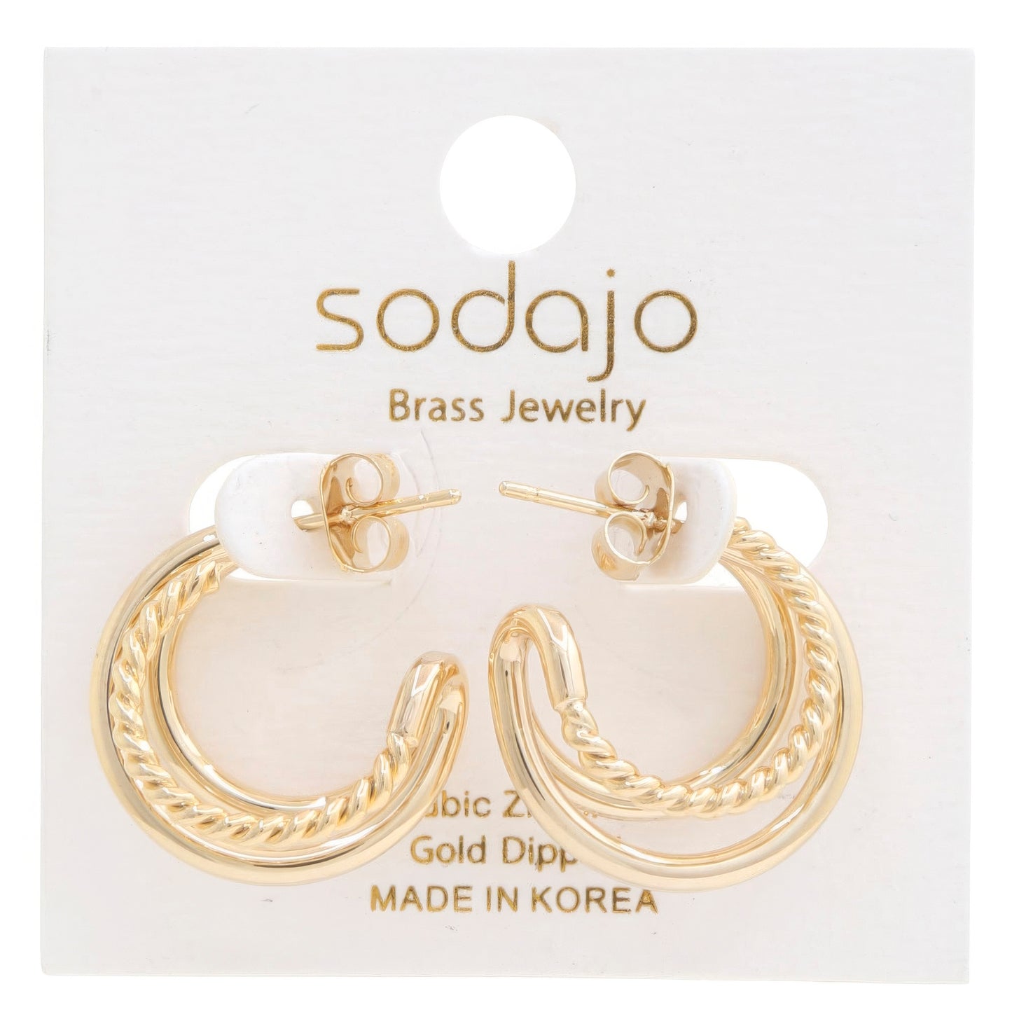 Rope Hoop Earring | Rope Hoop Gold Earring | Nova Store