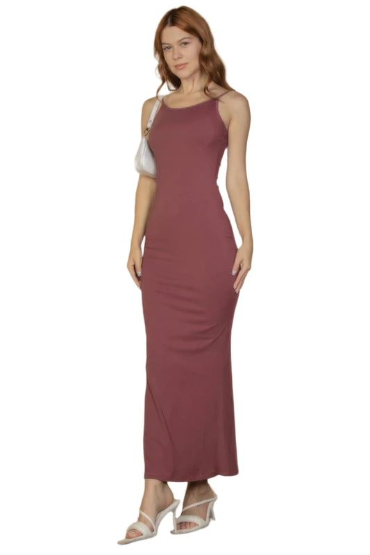 Ribbed Mermaid Hem Camisole Maxi Dress