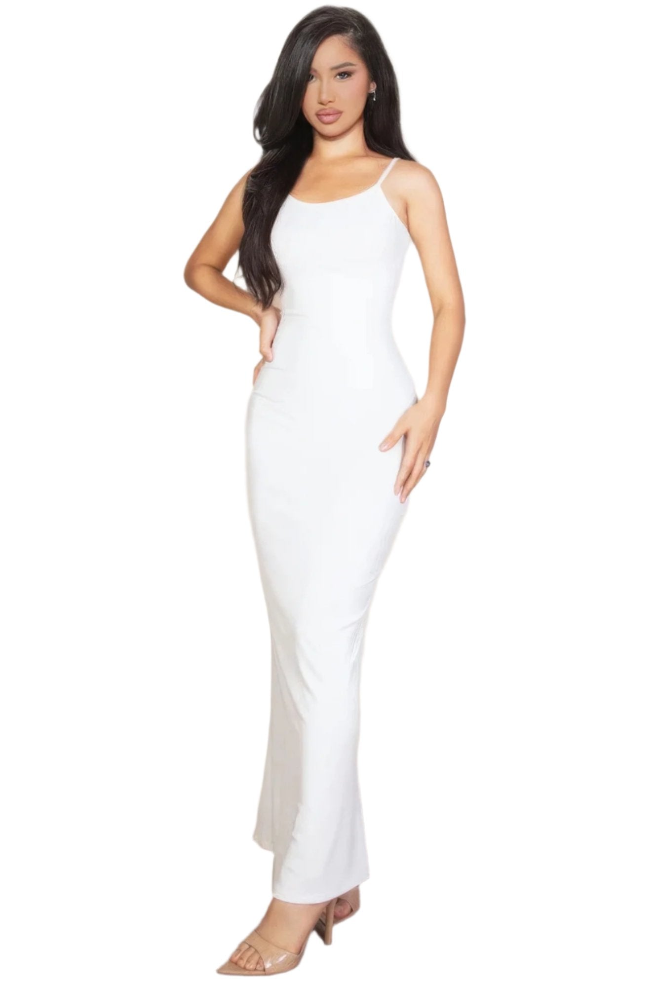 Ribbed Mermaid Hem Camisole Maxi Dress