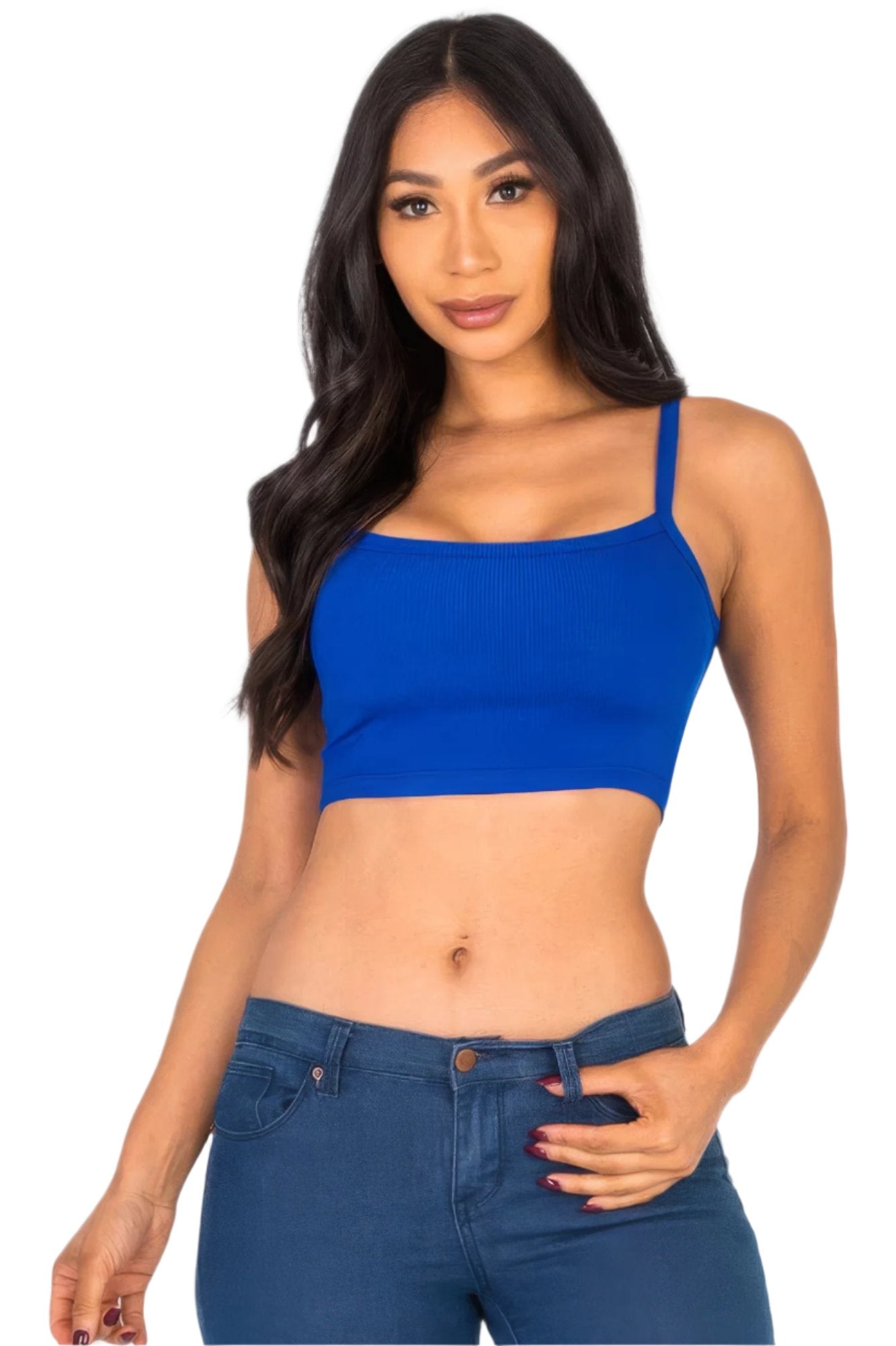 Ribbed Knit Cami Crop Top