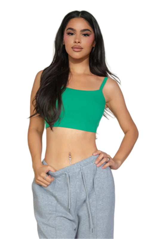 Ribbed Knit Cami Crop Top