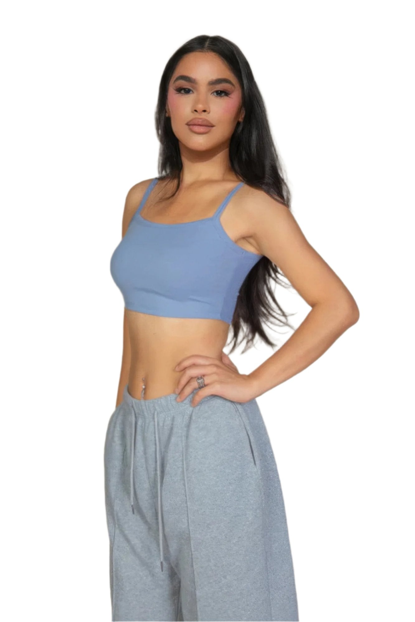 Ribbed Knit Cami Crop Top