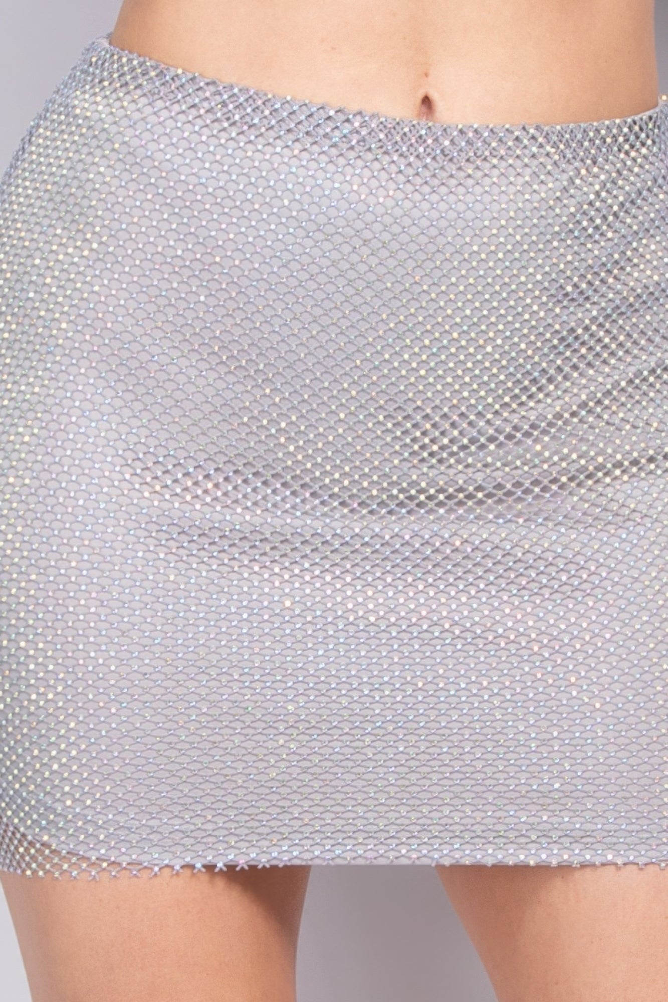 Fishnet Grey Skirt | Fishnet Grey Mini Skirt | Nova Store