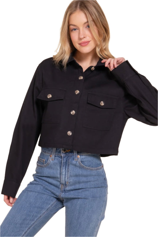 Black Short Jacket | Cotton Short Jacket | Nova Store