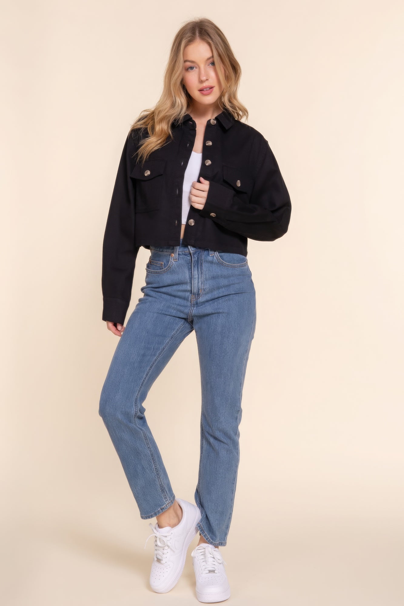 Black Short Jacket | Cotton Short Jacket | Nova Store