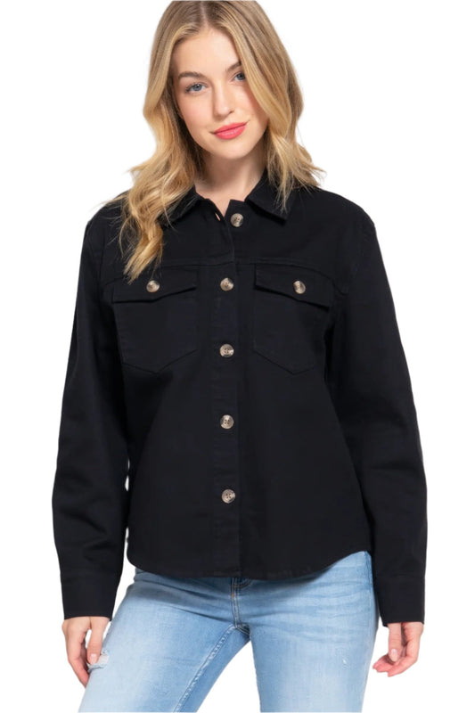 Black Denim Jacket | Women's Denim Jacket | Nova Store