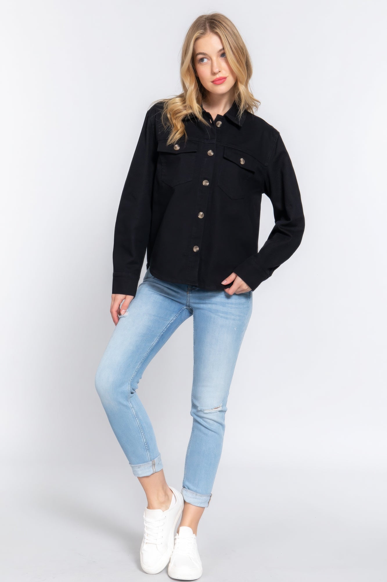 Black Denim Jacket | Women's Denim Jacket | Nova Store