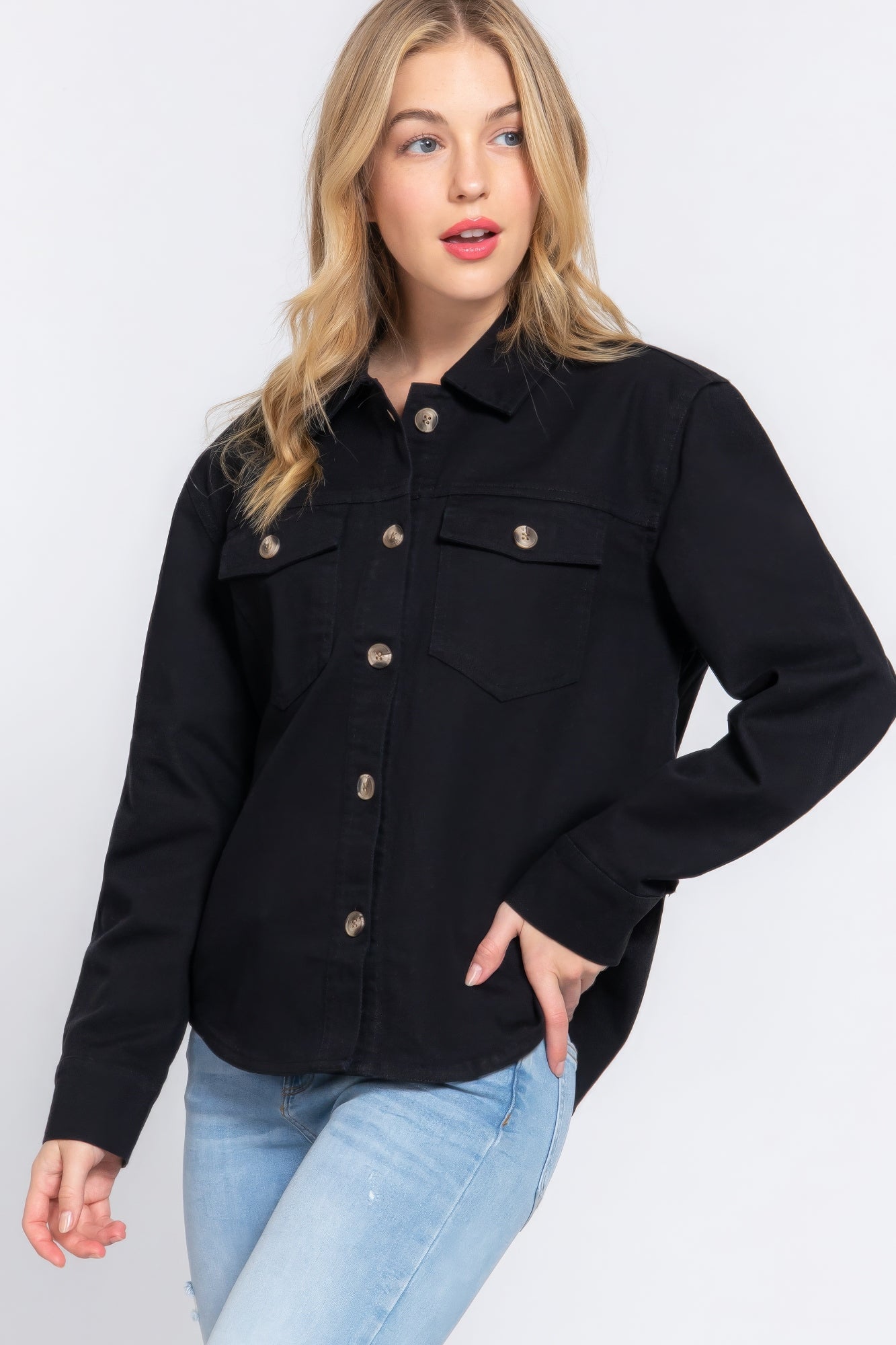 Black Denim Jacket | Women's Denim Jacket | Nova Store