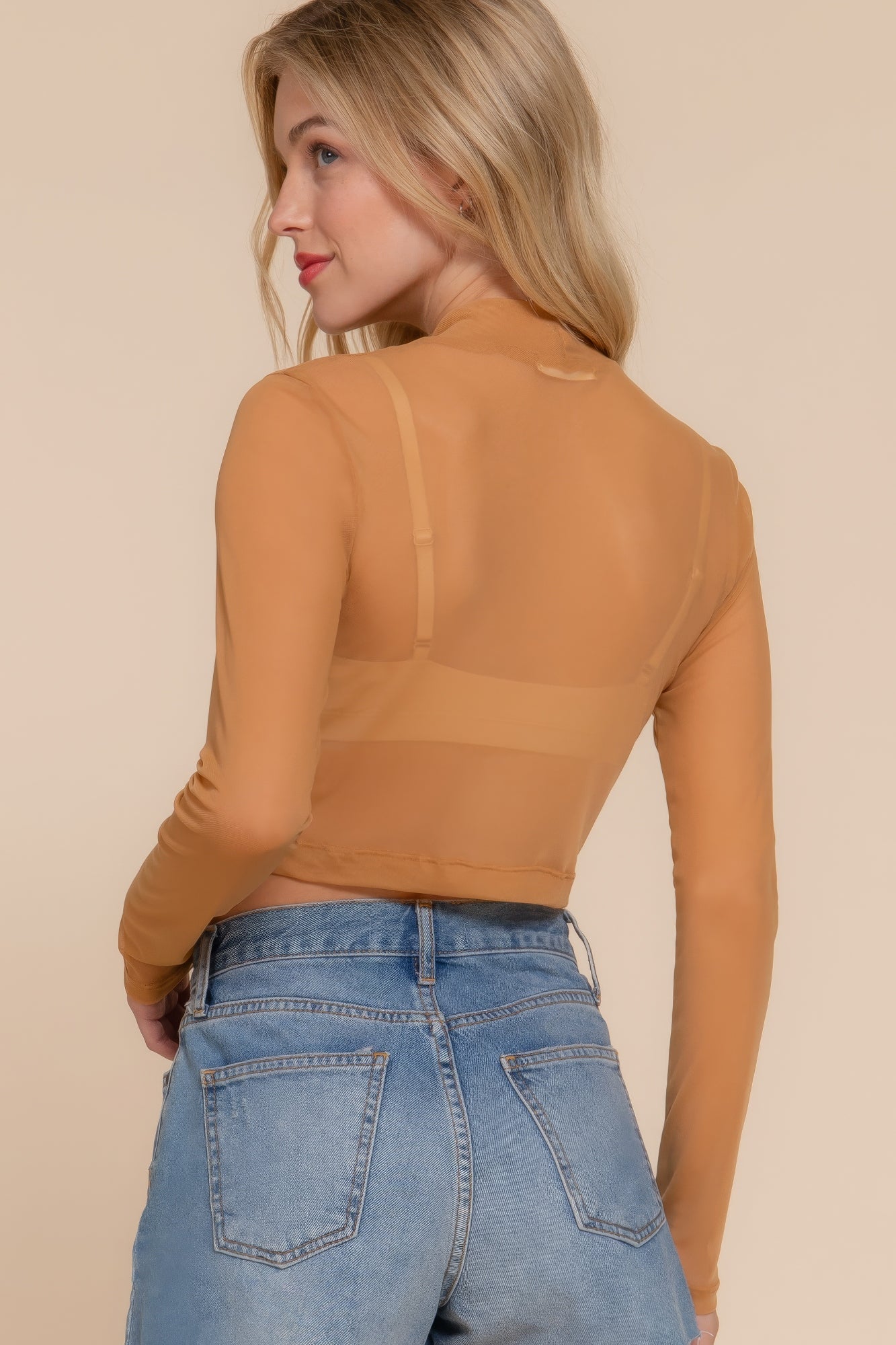 Brown Mesh Top | Comfortable Mesh Top | Nova Store