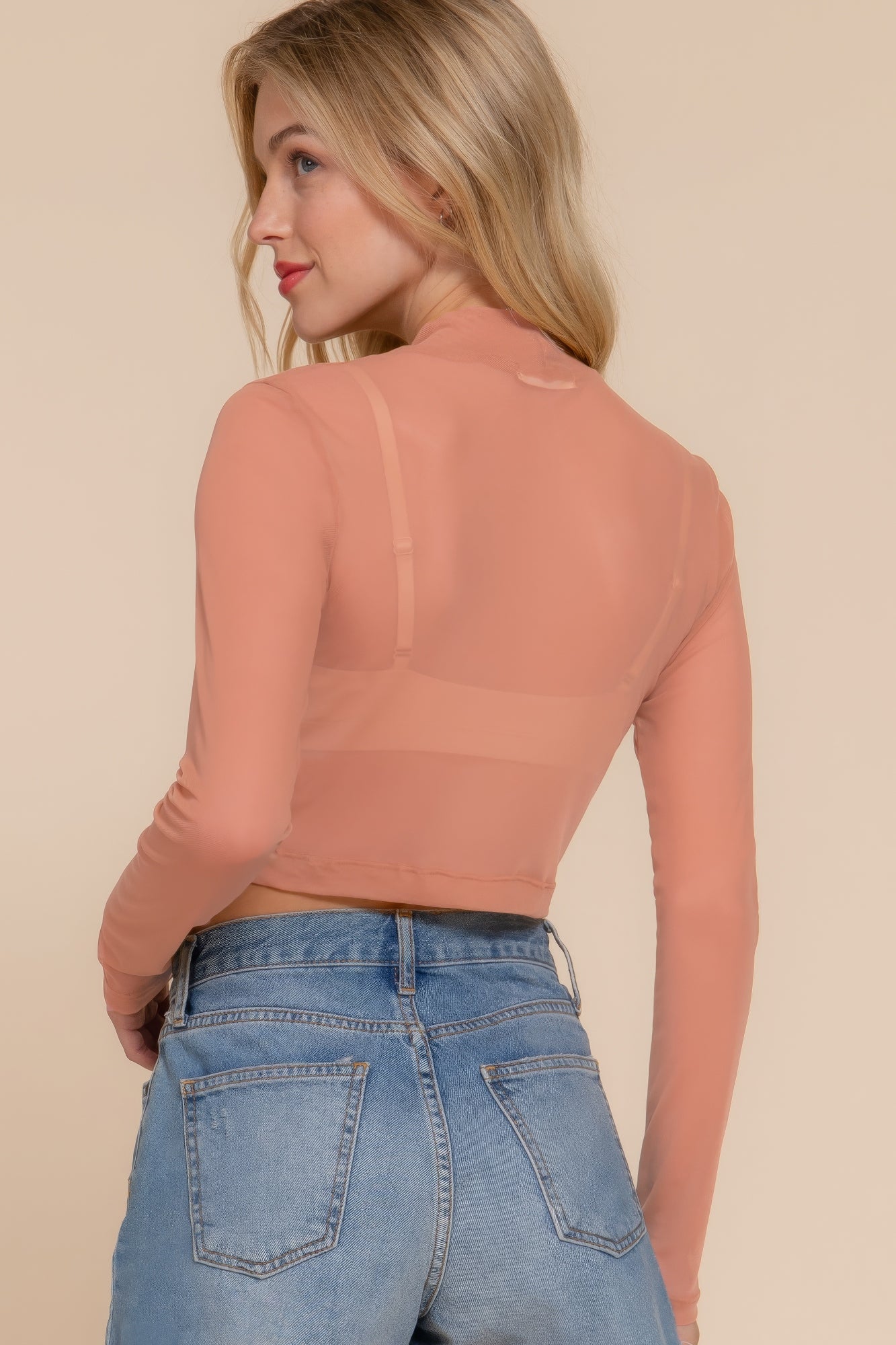 Rose Gold Mesh Top | Casual Mesh Top | Nova Store