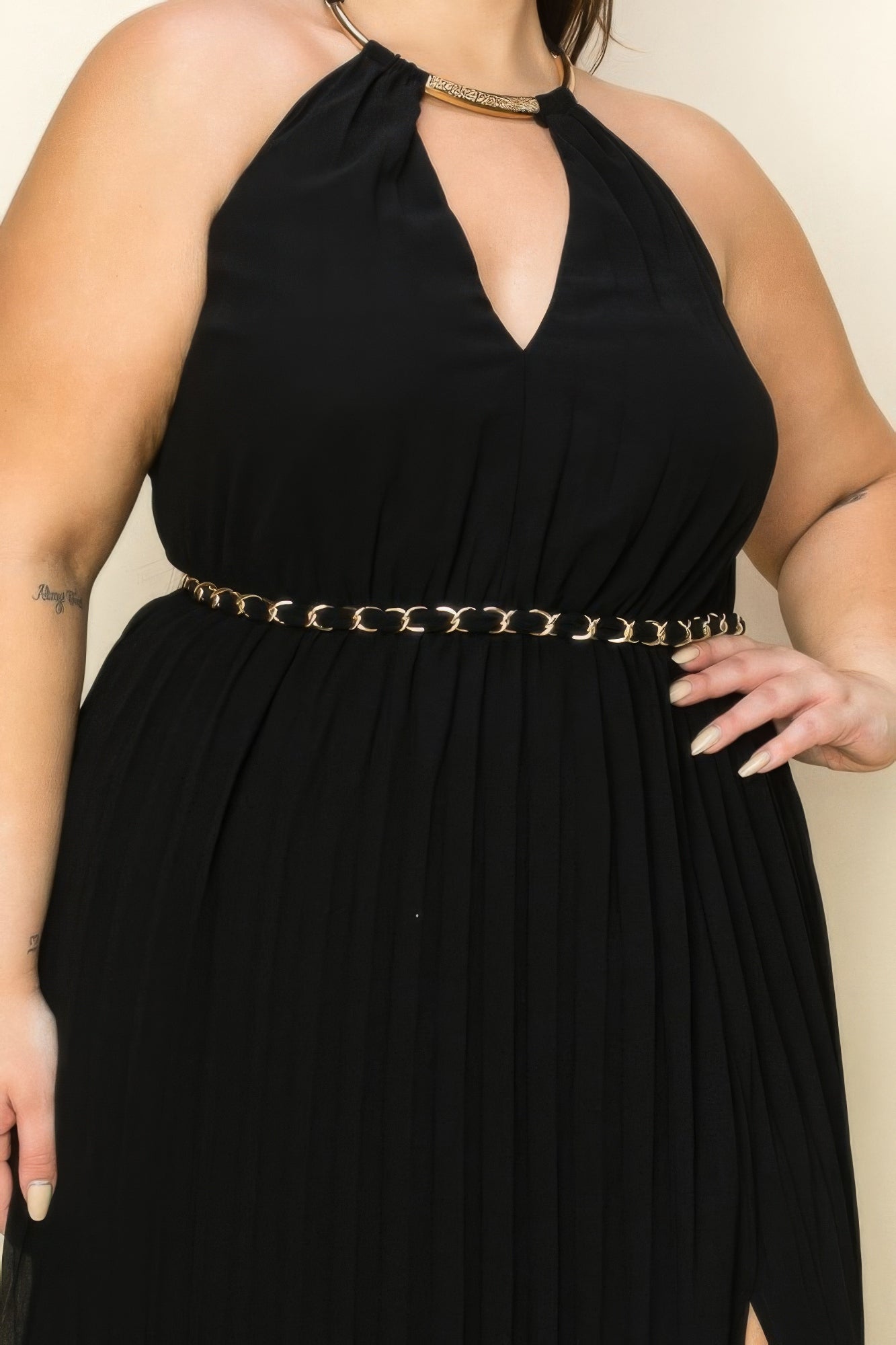 Cut Out Maxi Dress | Plated Maxi Dress | Nova Store
