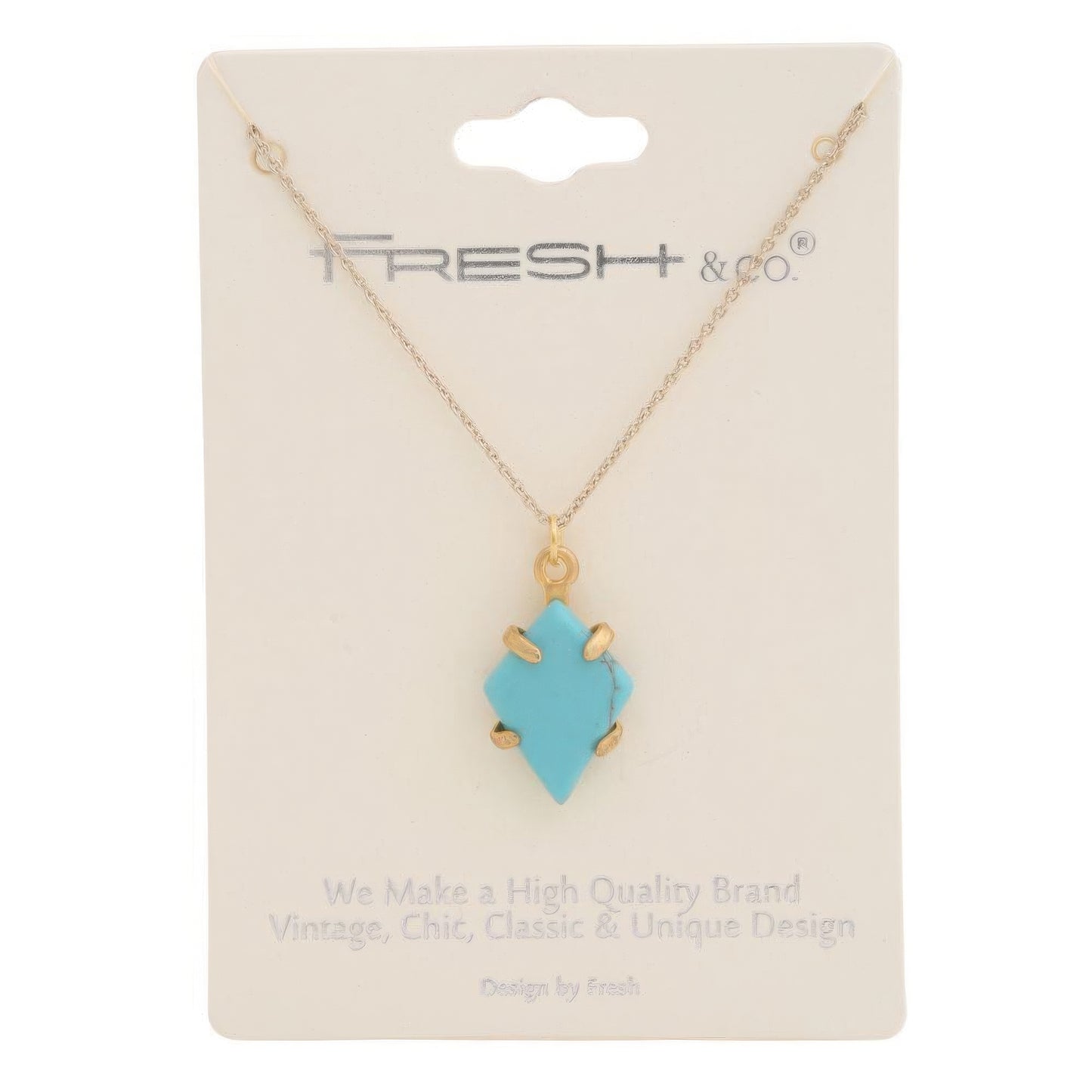 Tq Stone Pendant Necklace - Nova Store