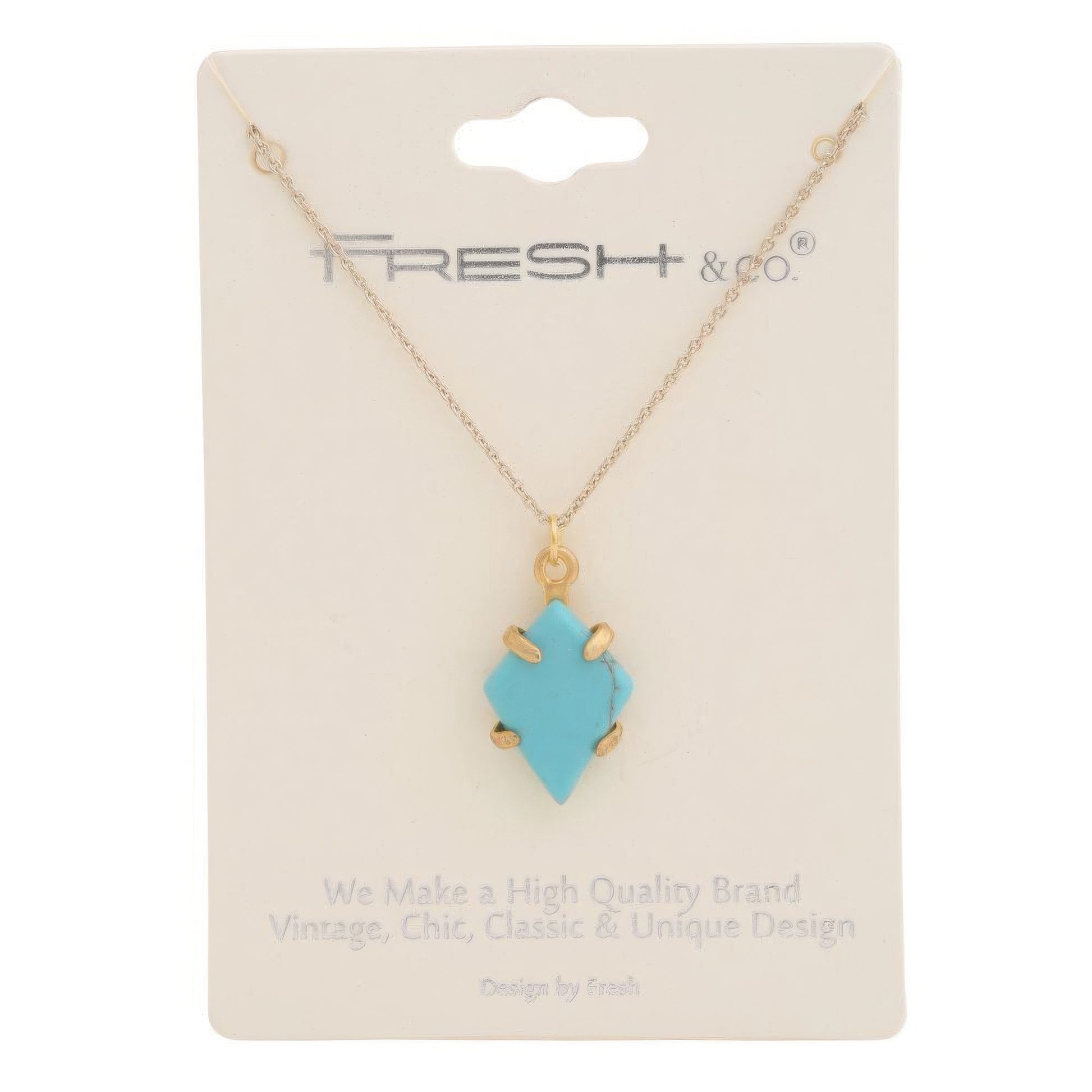 Tq Stone Pendant Necklace - Nova Store
