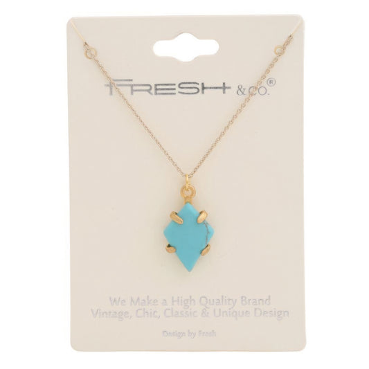 Tq Stone Pendant Necklace - Nova Store