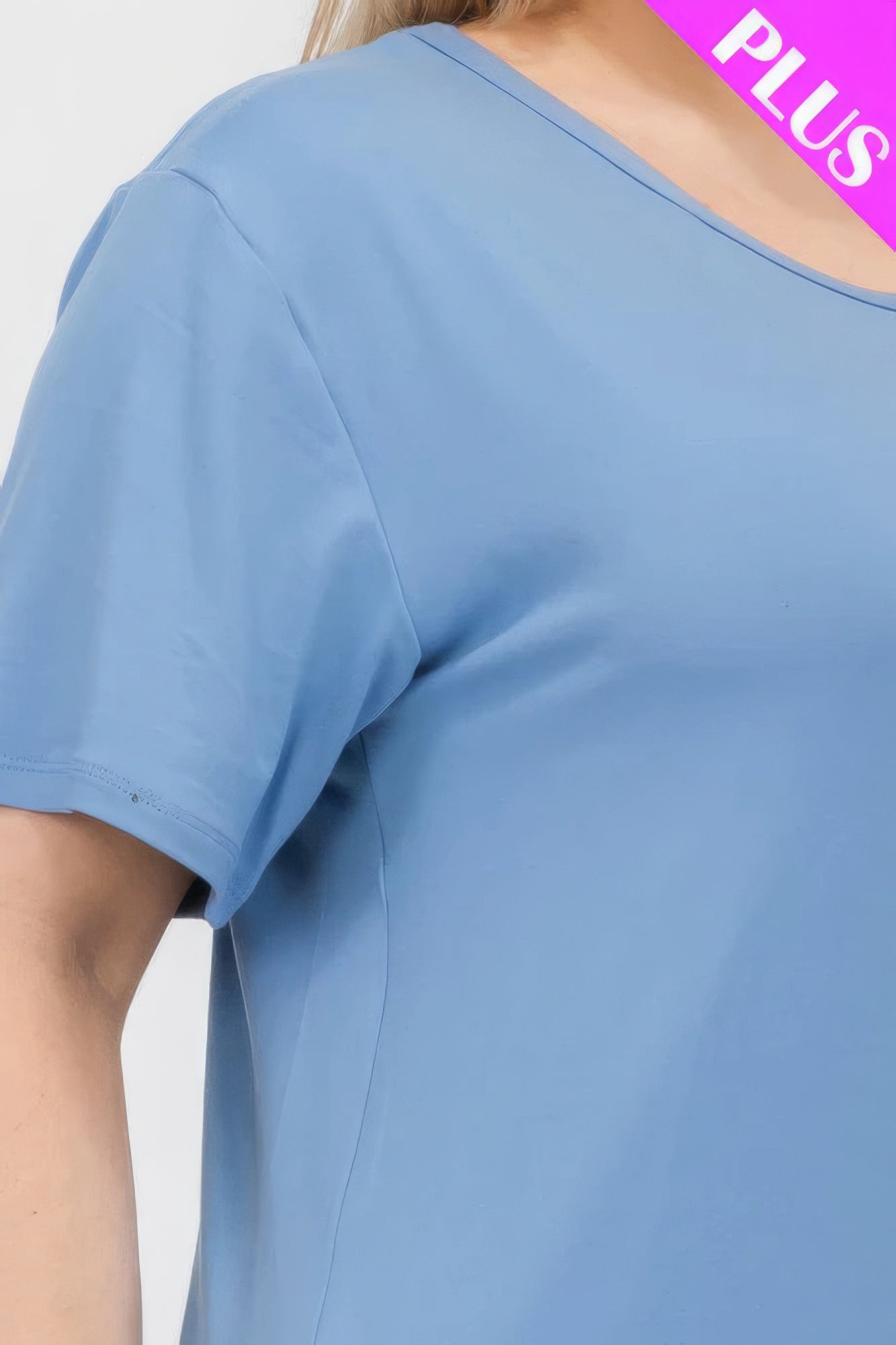 Plus Size Basic Short Sleeve T-shirt - Nova Store