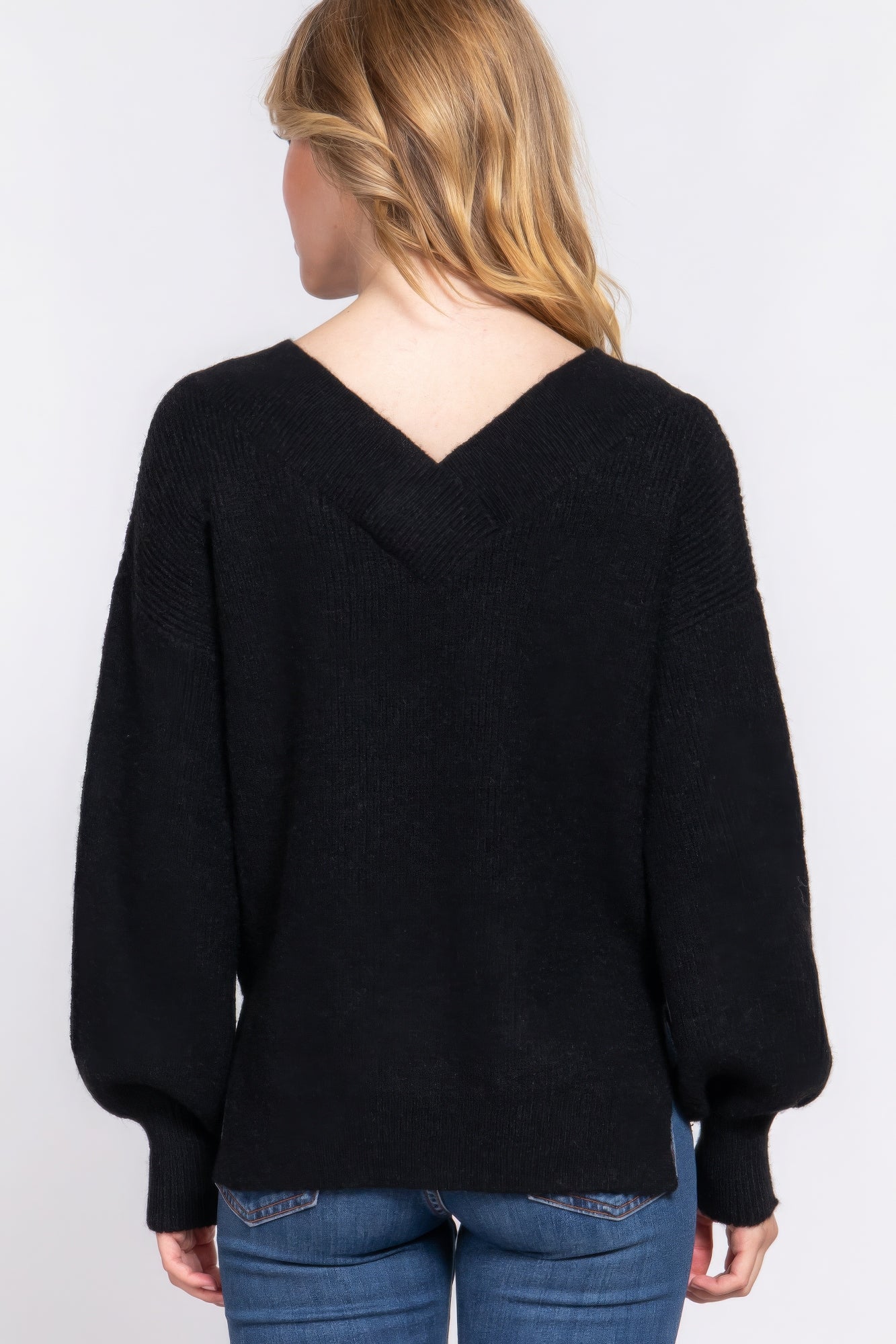 Double V-Neck Sweater | Long Sleeve Sweater | Nova Store