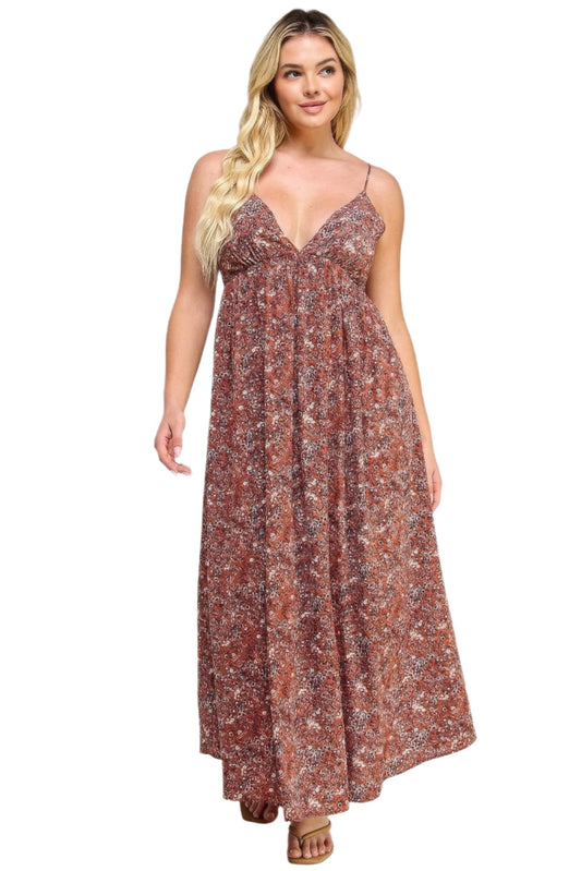 Tie Back Maxi Dress | Floral Tie Back Dress | Nova Store