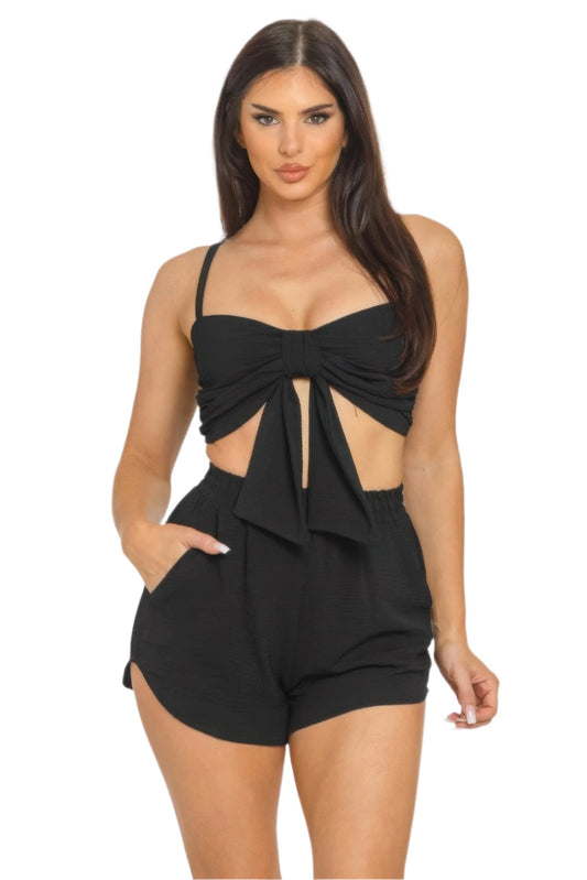 Tie Top and Shorts Set | Top and Shorts Set | Nova Store