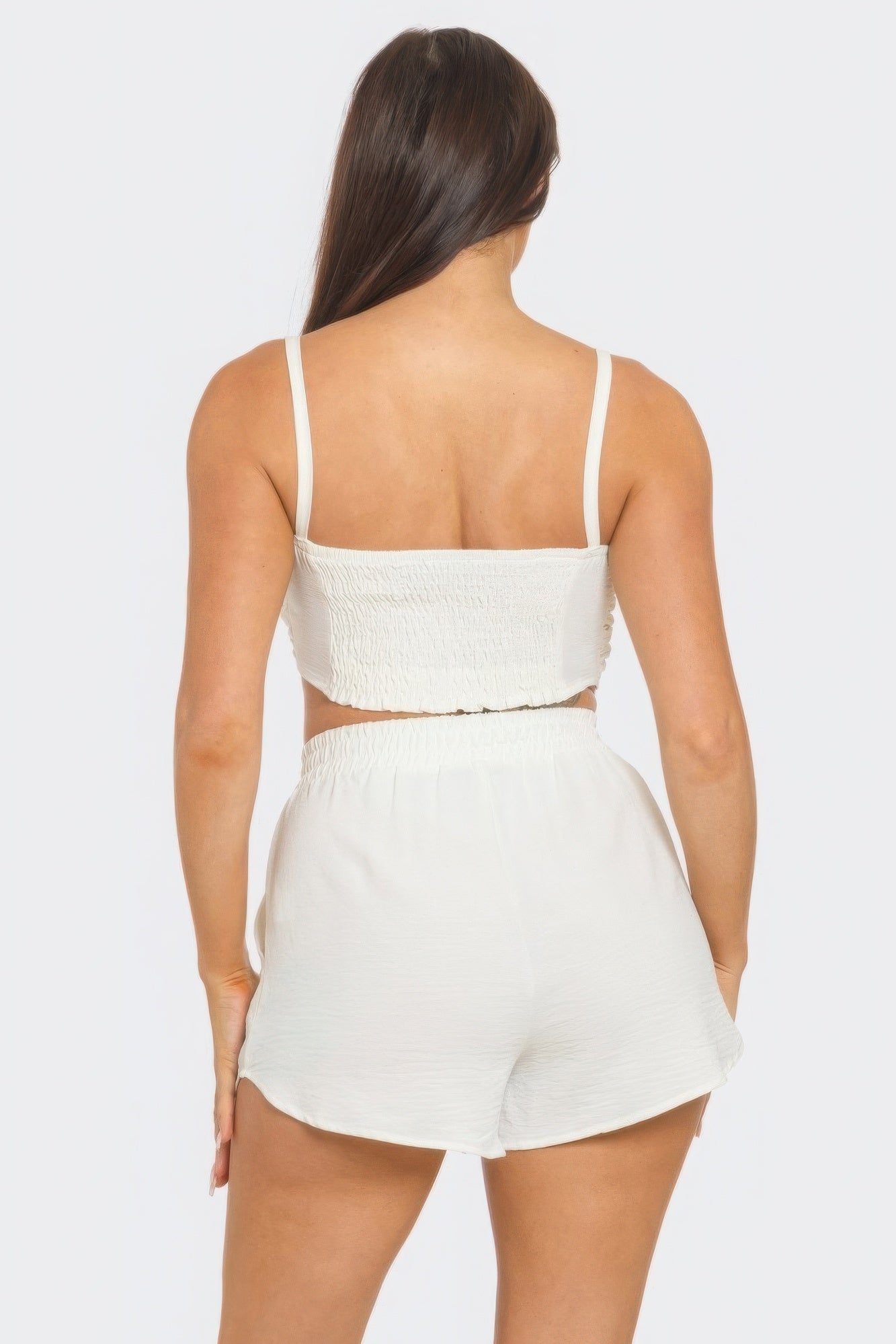 White Top and Shorts Set | White Top and Short | Nova Store