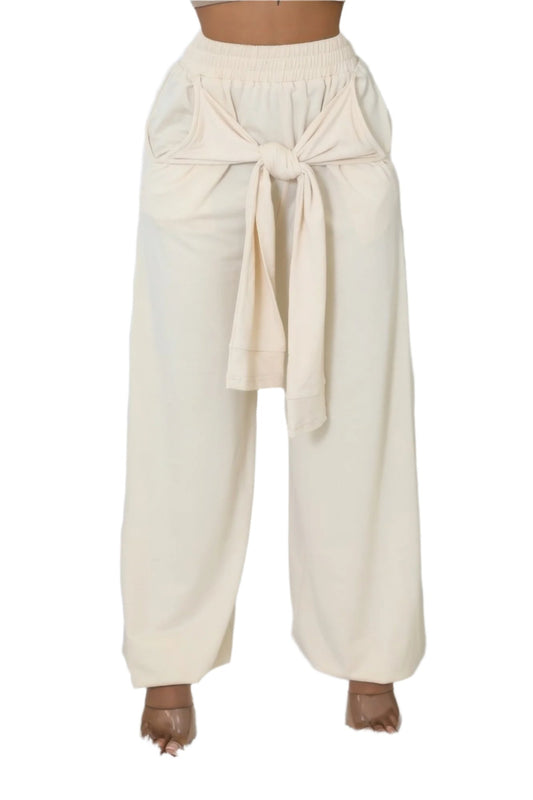 Beige High-Waisted Pants | Beige Pants | Nova Store