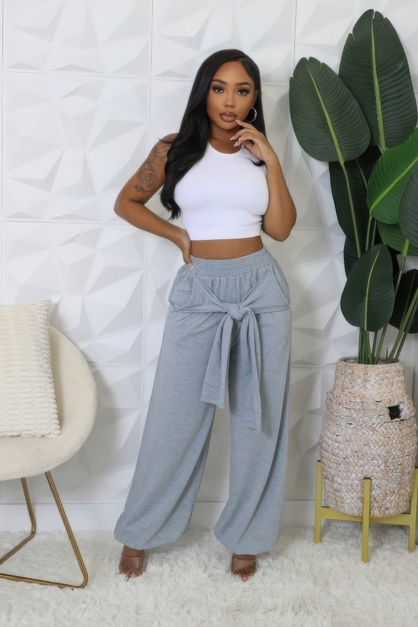 High-Waisted Stretch Pants | High-Waisted Pants | Nova Store