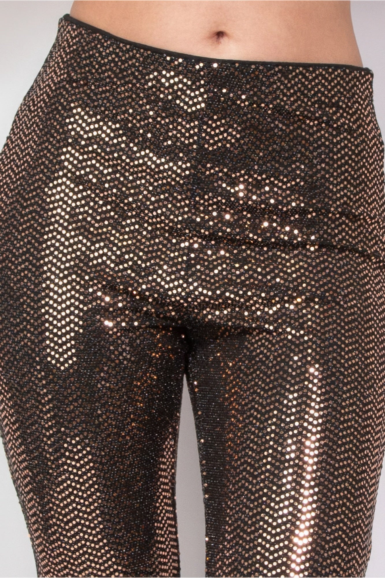 Sequined Fit & Flare Midrise Pants - Nova Store