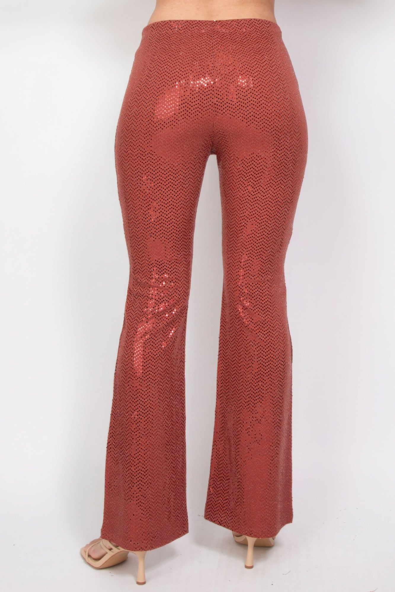 Sequined Fit & Flare Midrise Pants - Nova Store