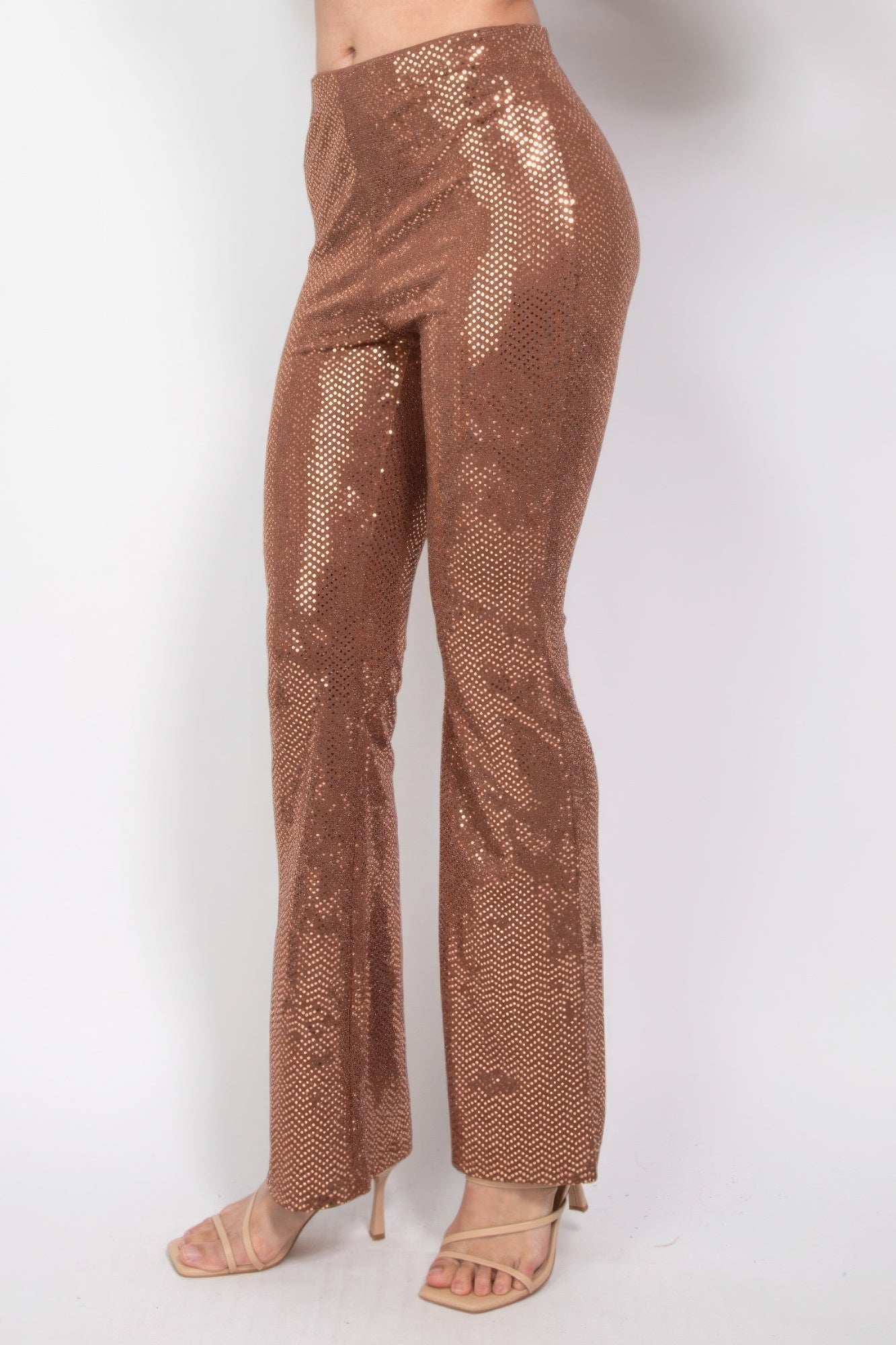 Sequined Fit & Flare Midrise Pants - Nova Store