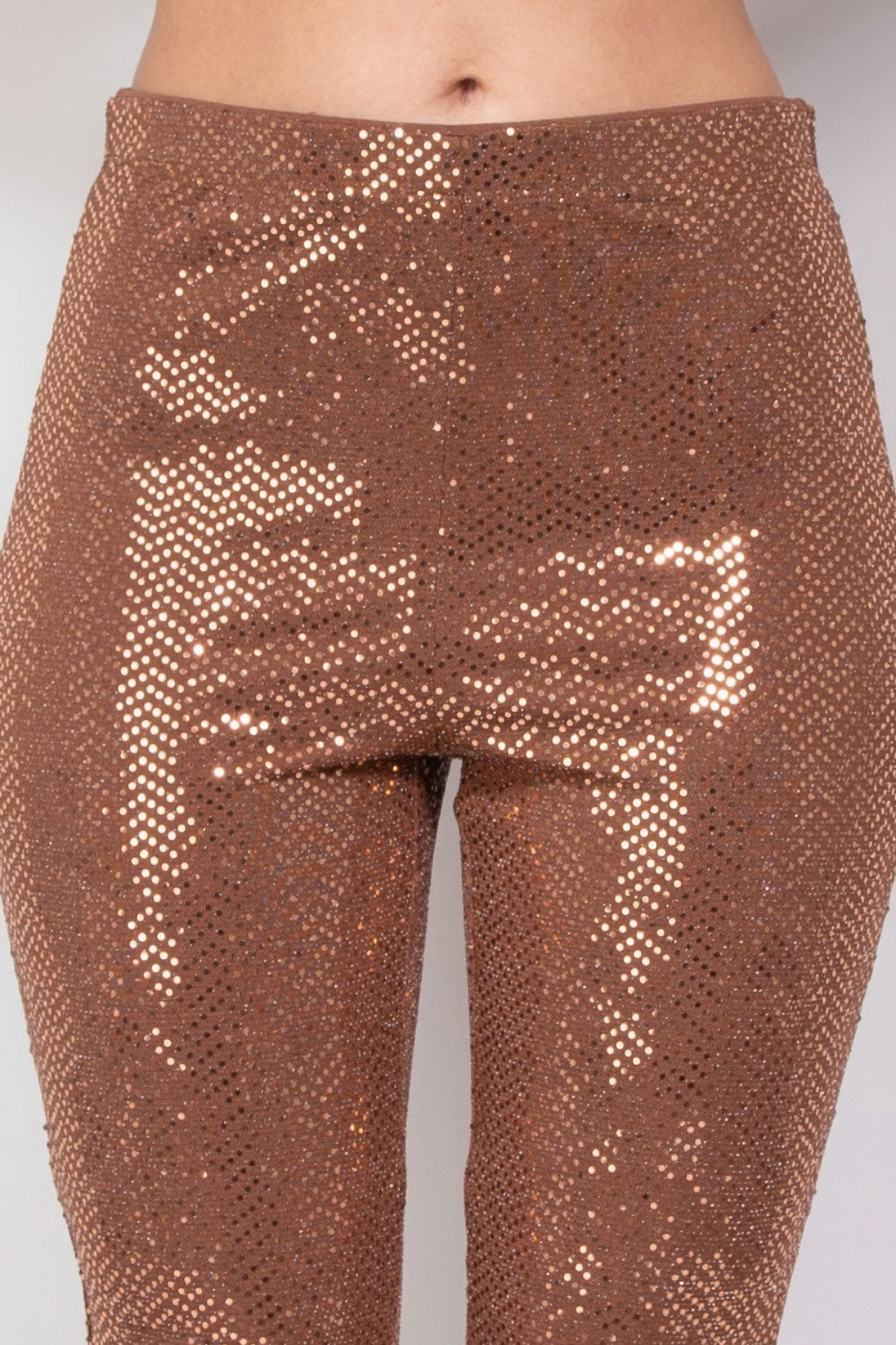 Sequined Fit & Flare Midrise Pants - Nova Store