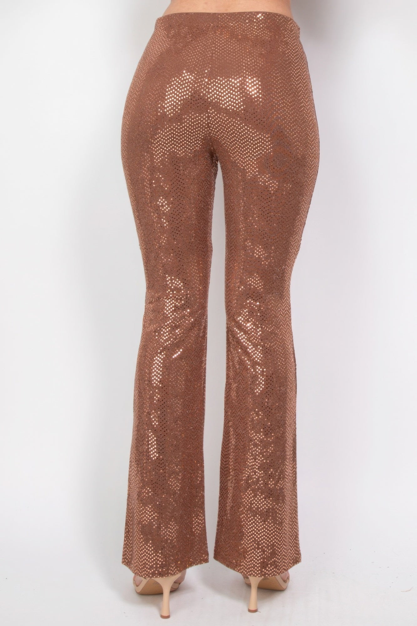 Sequined Fit & Flare Midrise Pants - Nova Store