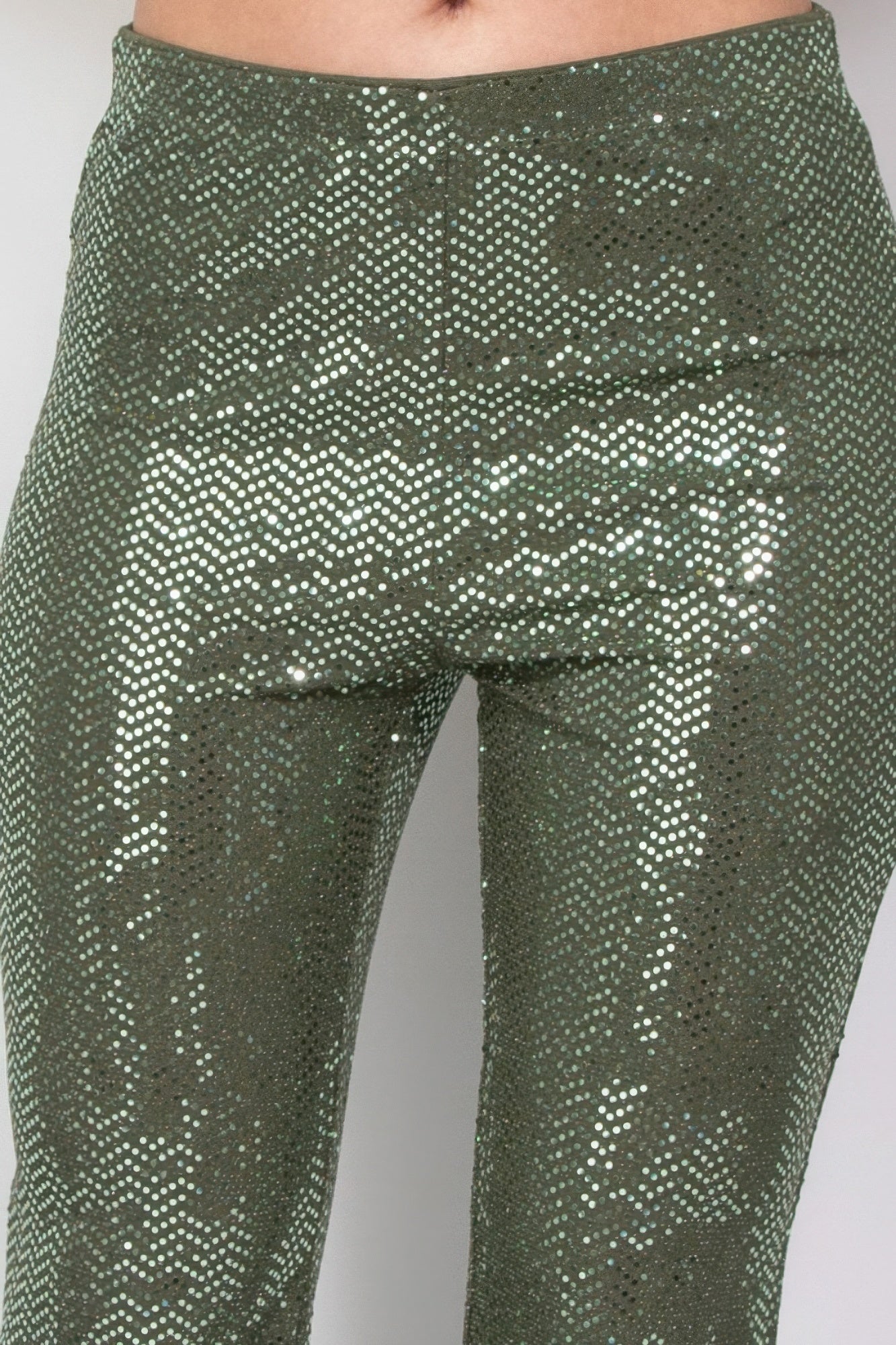Sequined Fit & Flare Midrise Pants - Nova Store