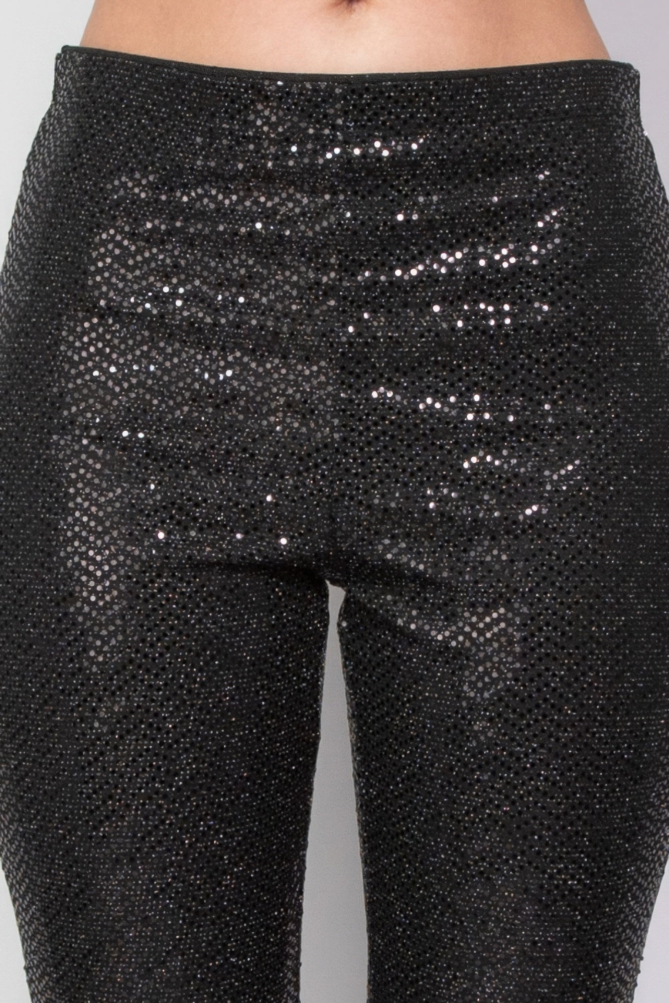 Sequined Fit & Flare Midrise Pants - Nova Store