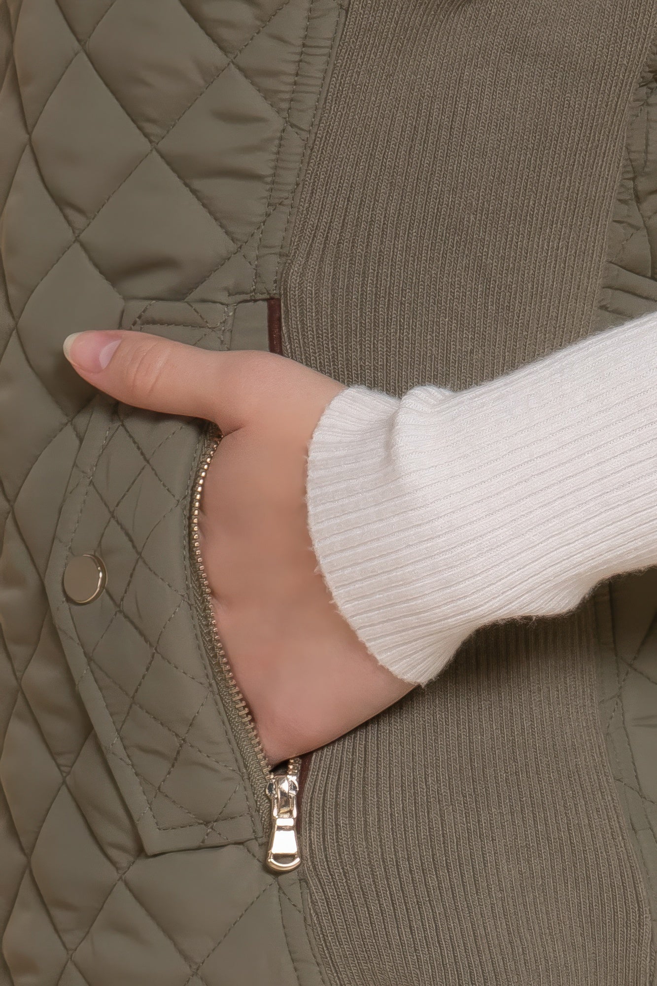 Suede Piping Quilted Padding Vest - Nova Store