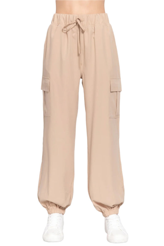 Beige Jogger Pants | Cargo Jogger Pants | Nova Store