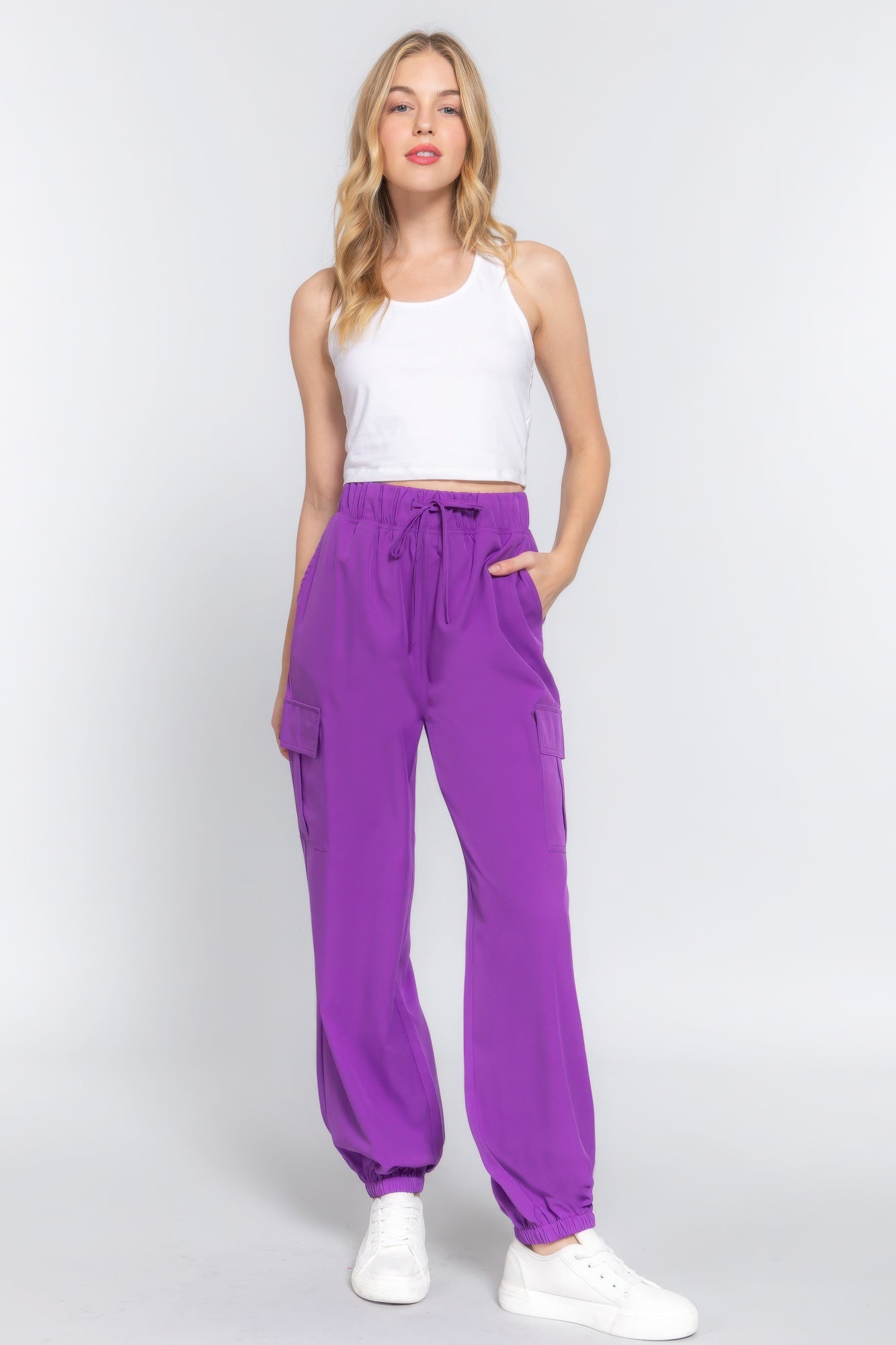 Purple Jogger Pants | Purple Cargo Pants | Nova Store