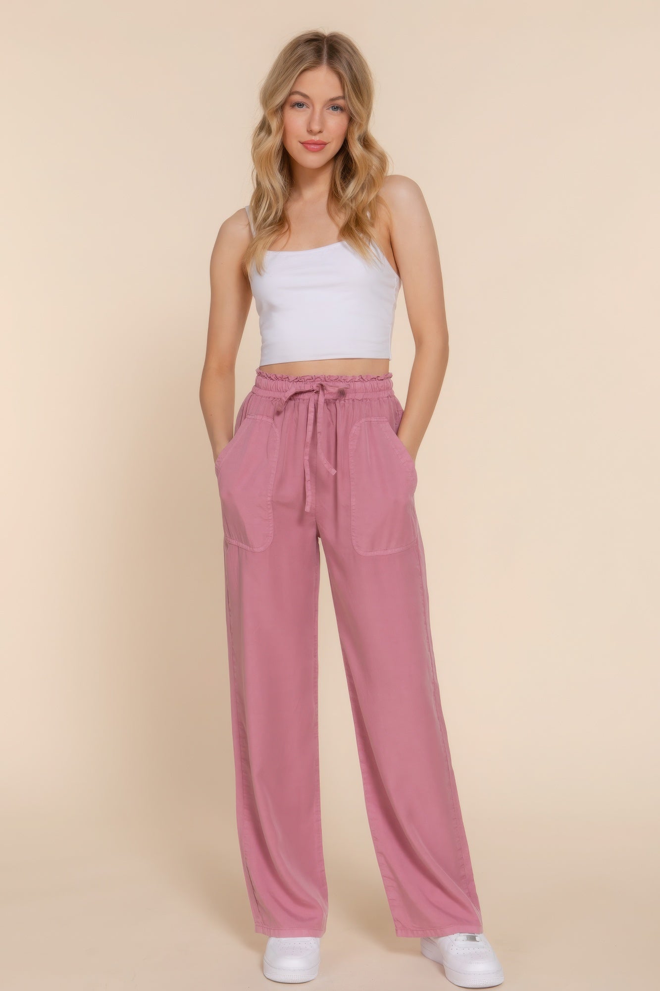 Elastic Waist Long Pants | Waist Long Pants | Nova Store