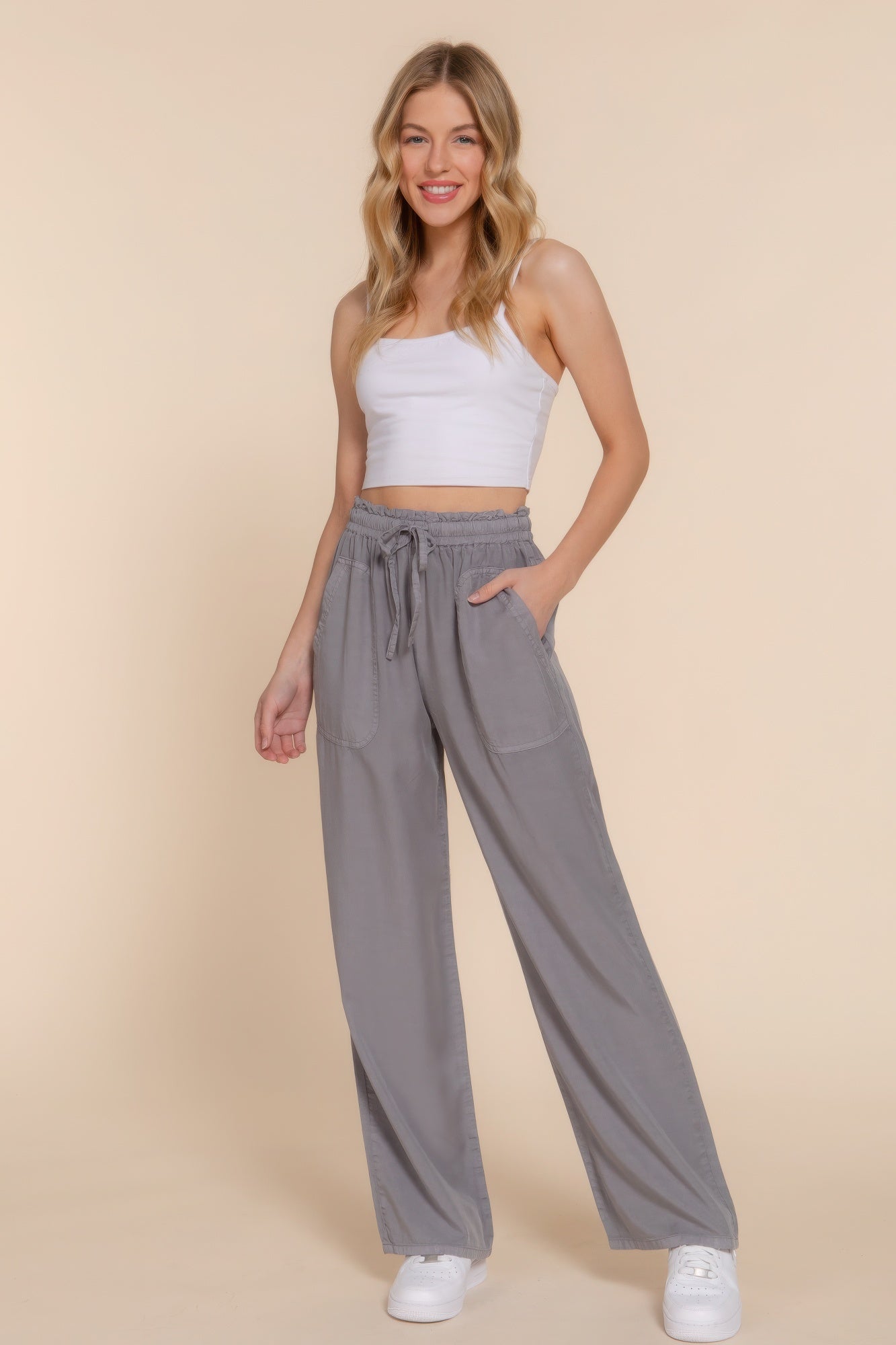 Elastic Waist Pants | Elastic Long Pants | Nova Store