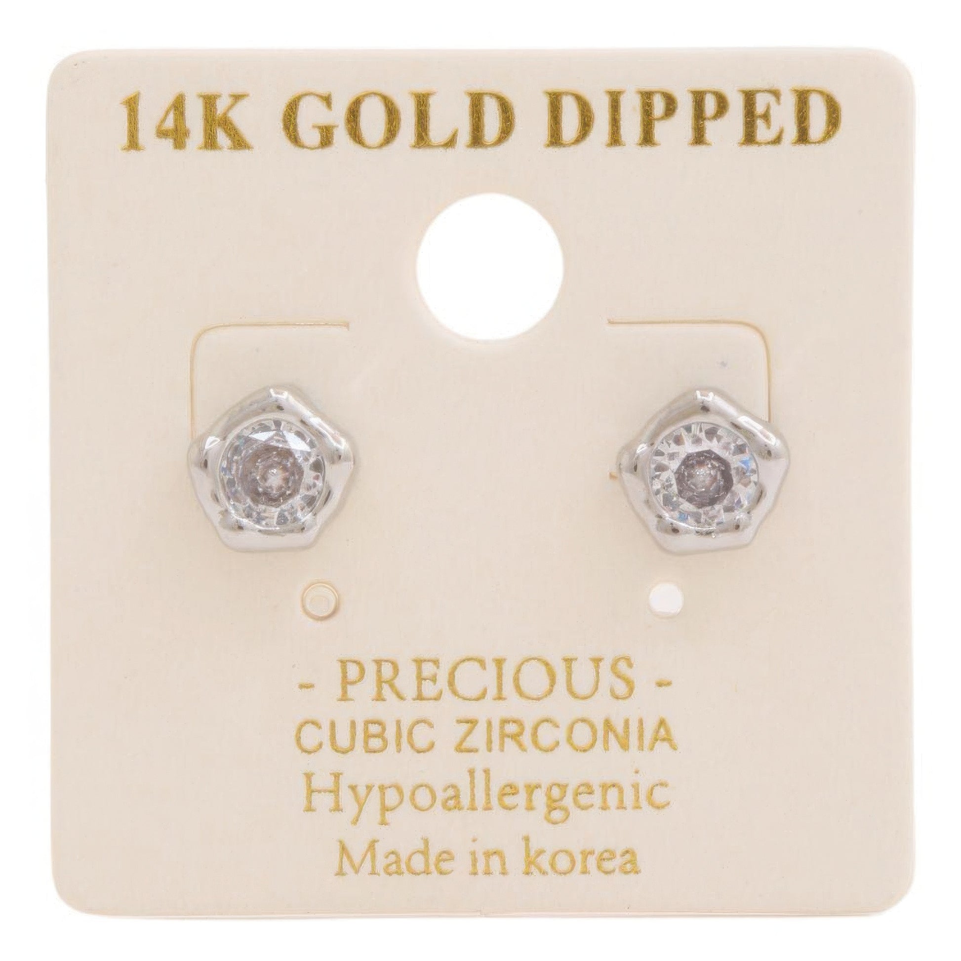 Stone Stud Earring | CZ Stud Earring | Nova Store