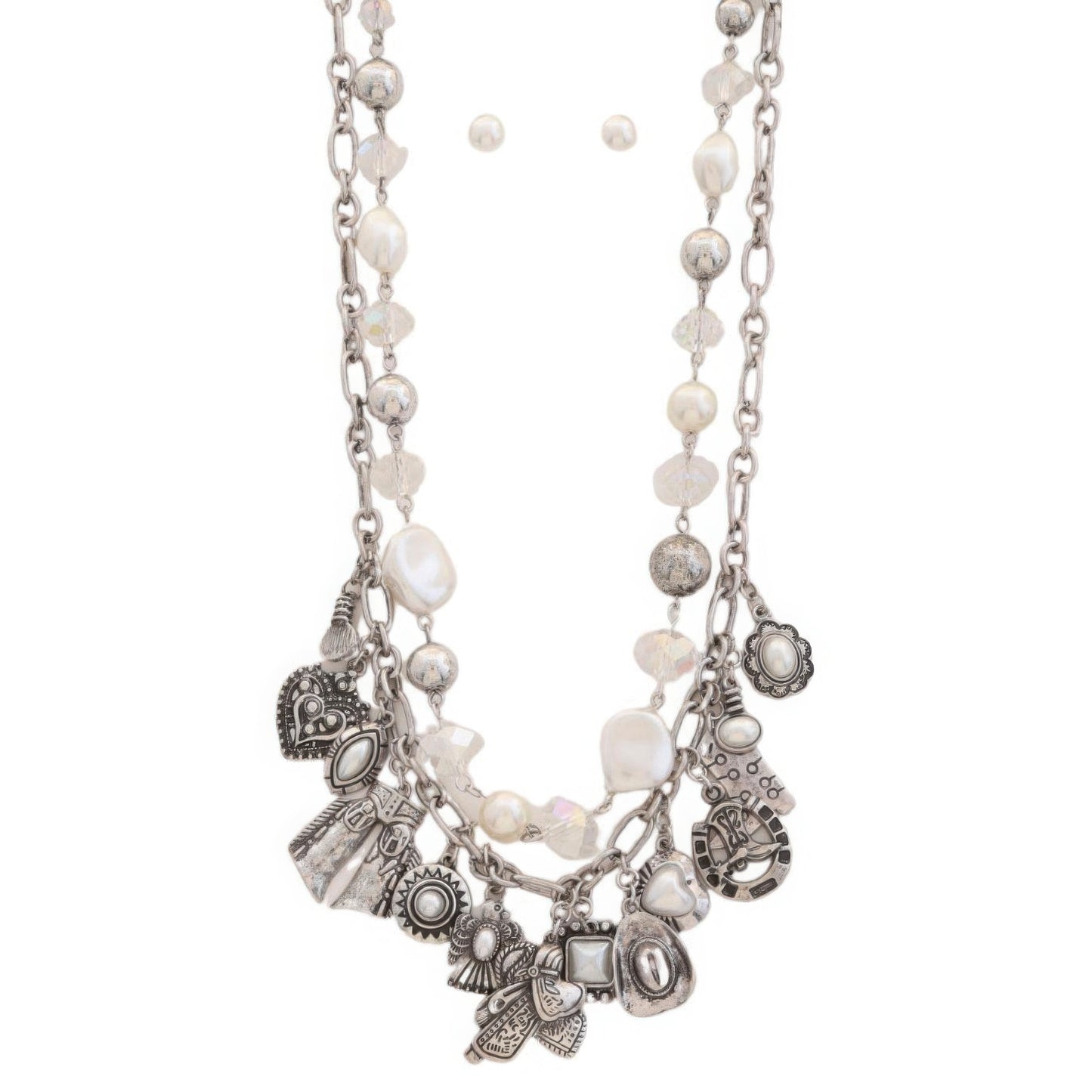 Western charm beaded layered necklace - Nova Store