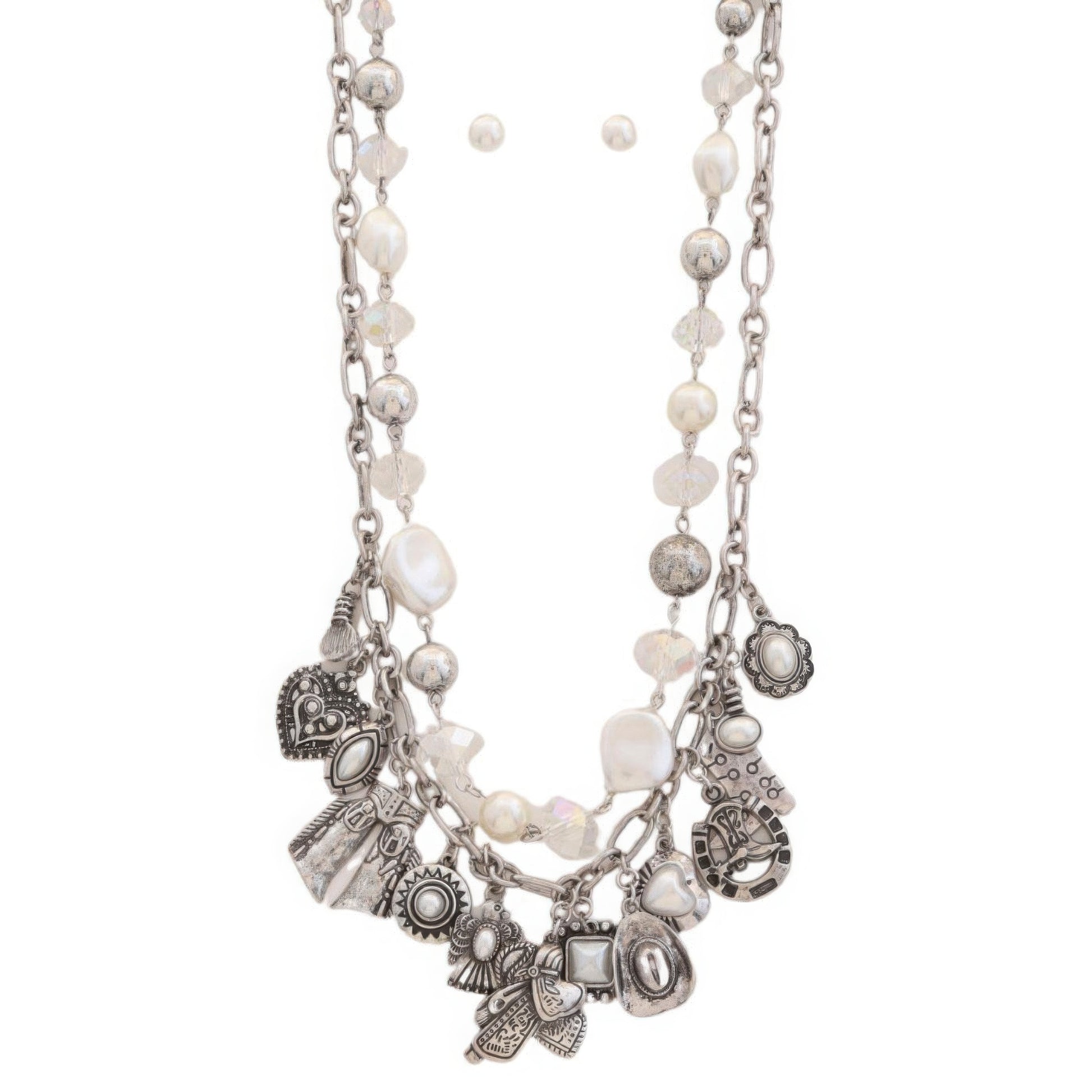 Western charm beaded layered necklace - Nova Store