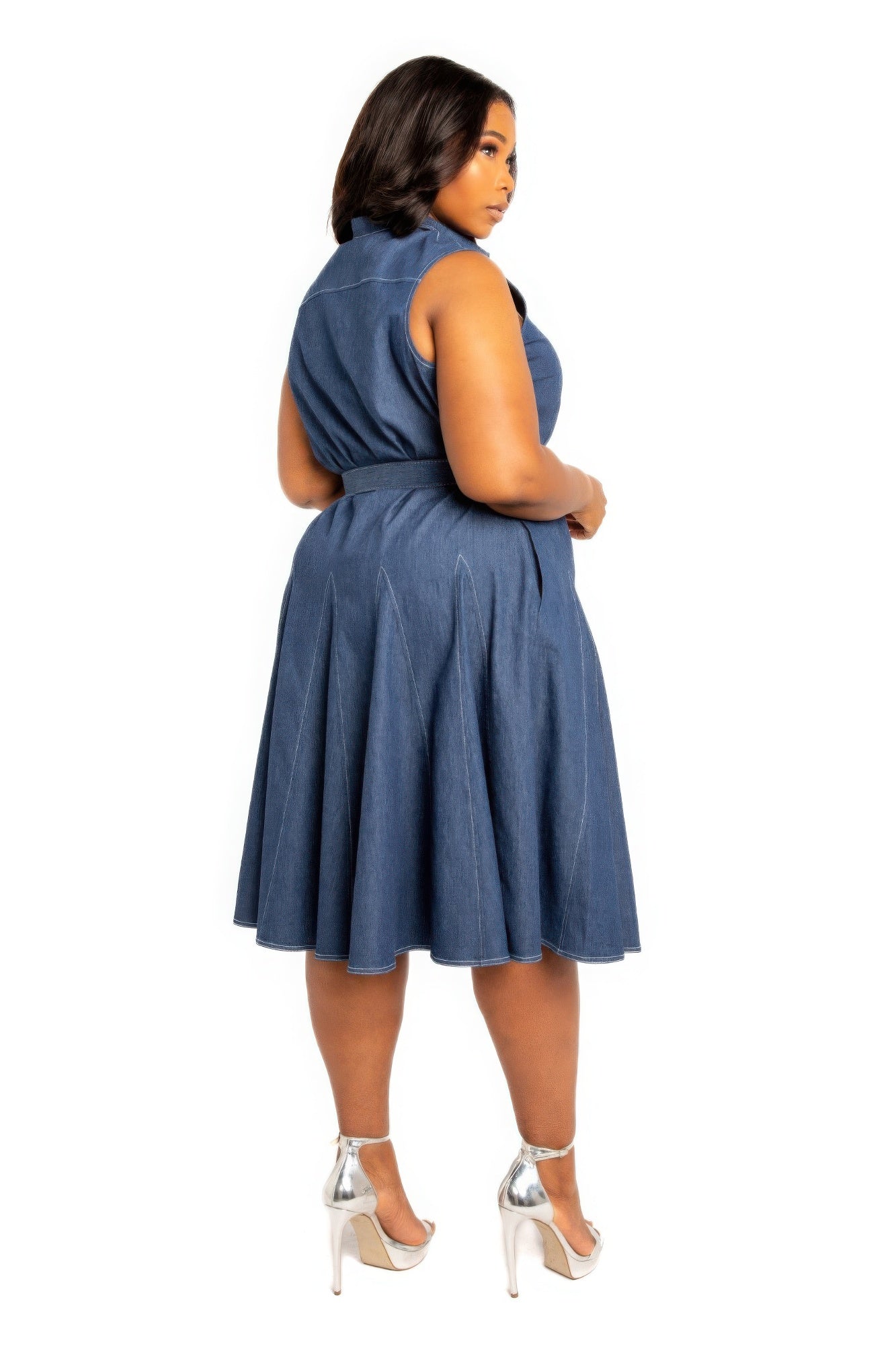 Shirt Dress with Belt | Denim Shirt Dress | Nova Store