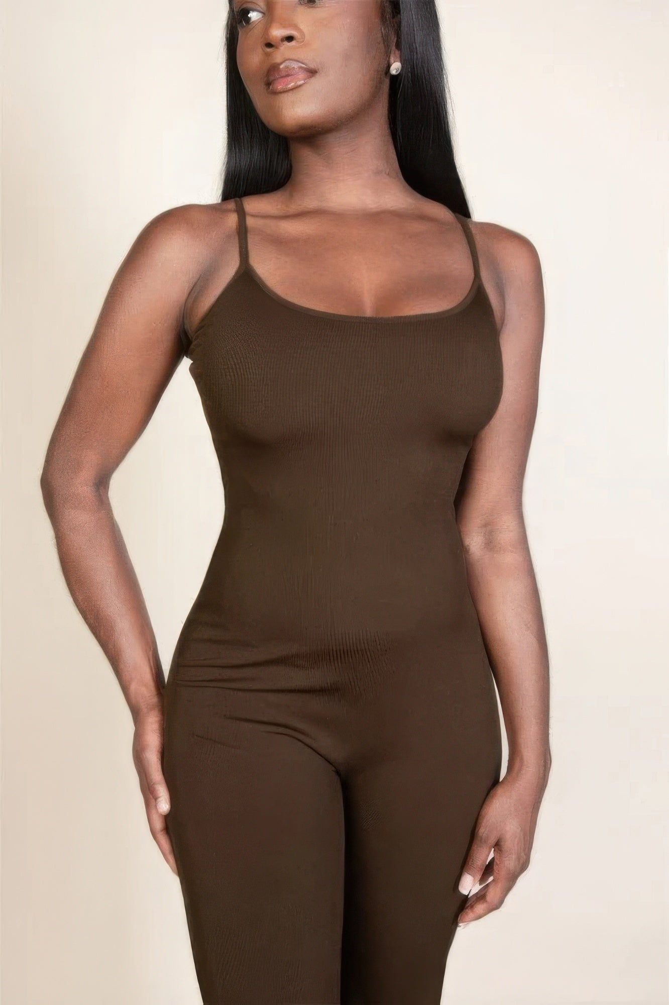 Ribbed sleeveless wide leg jumpsuit - Nova Store